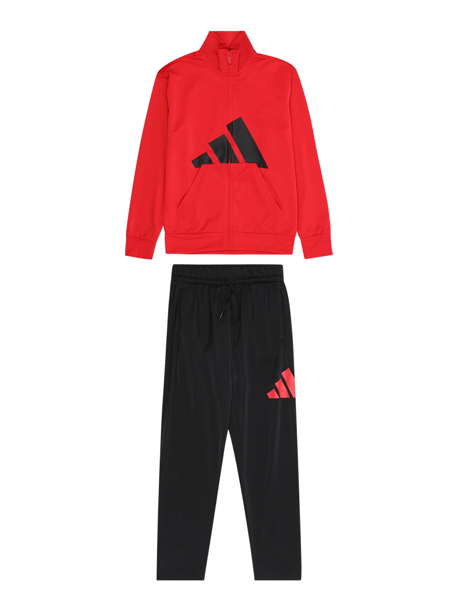 ADIDAS SPORTSWEAR Costum de trening Essentials  roșu / negru