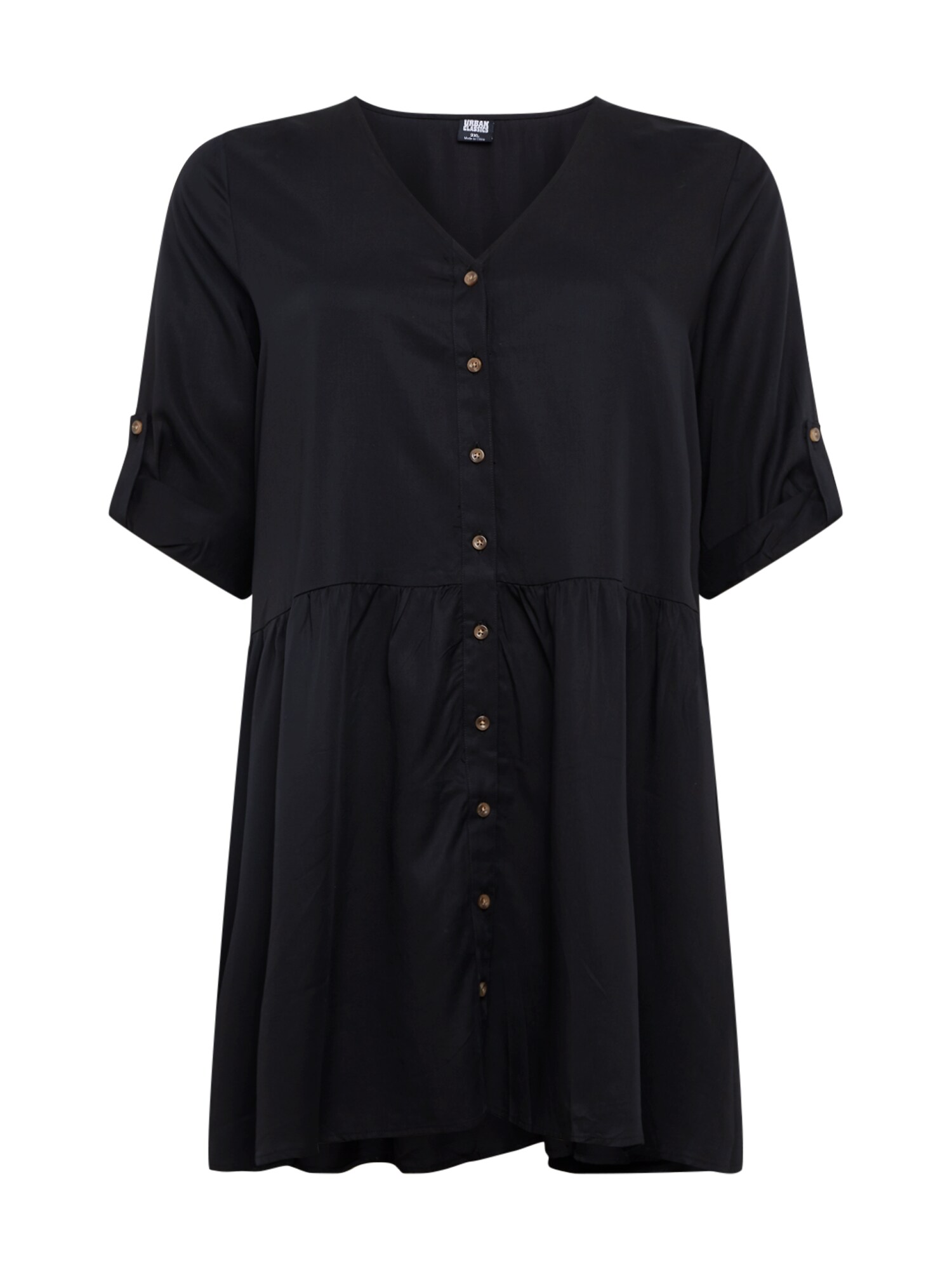 Urban Classics Curvy Suknelė 'Babydoll'  juoda