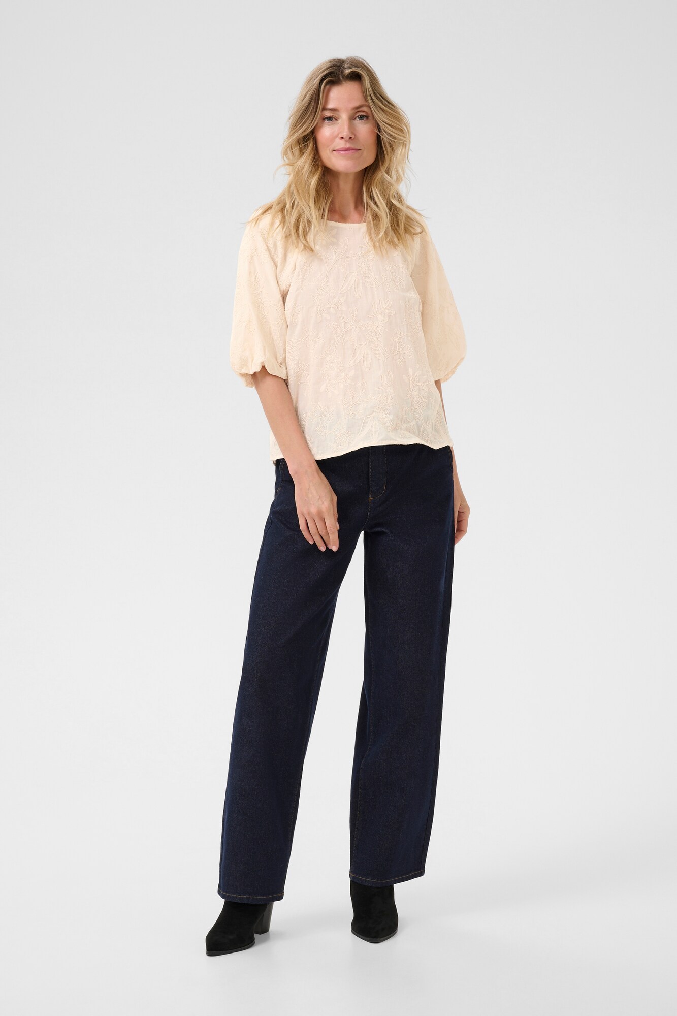 Thumbnail - Cream Bluse Luna