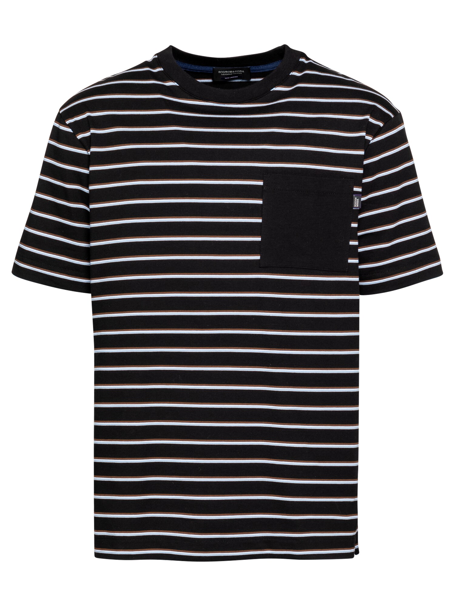 SCOTCH & SODA Marškinėliai  juoda / balta