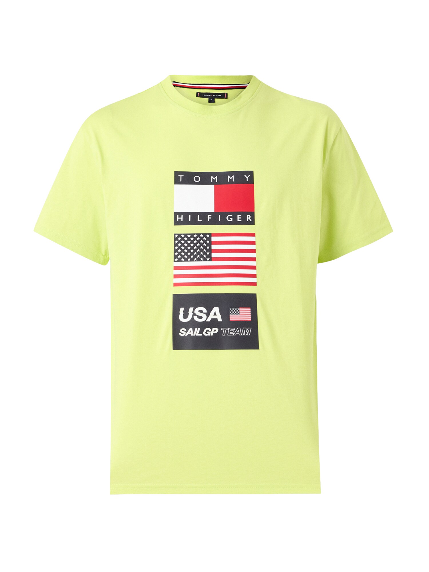 TOMMY HILFIGER Tricou SAILGP SAILING  verde deschis / roșu / negru / alb