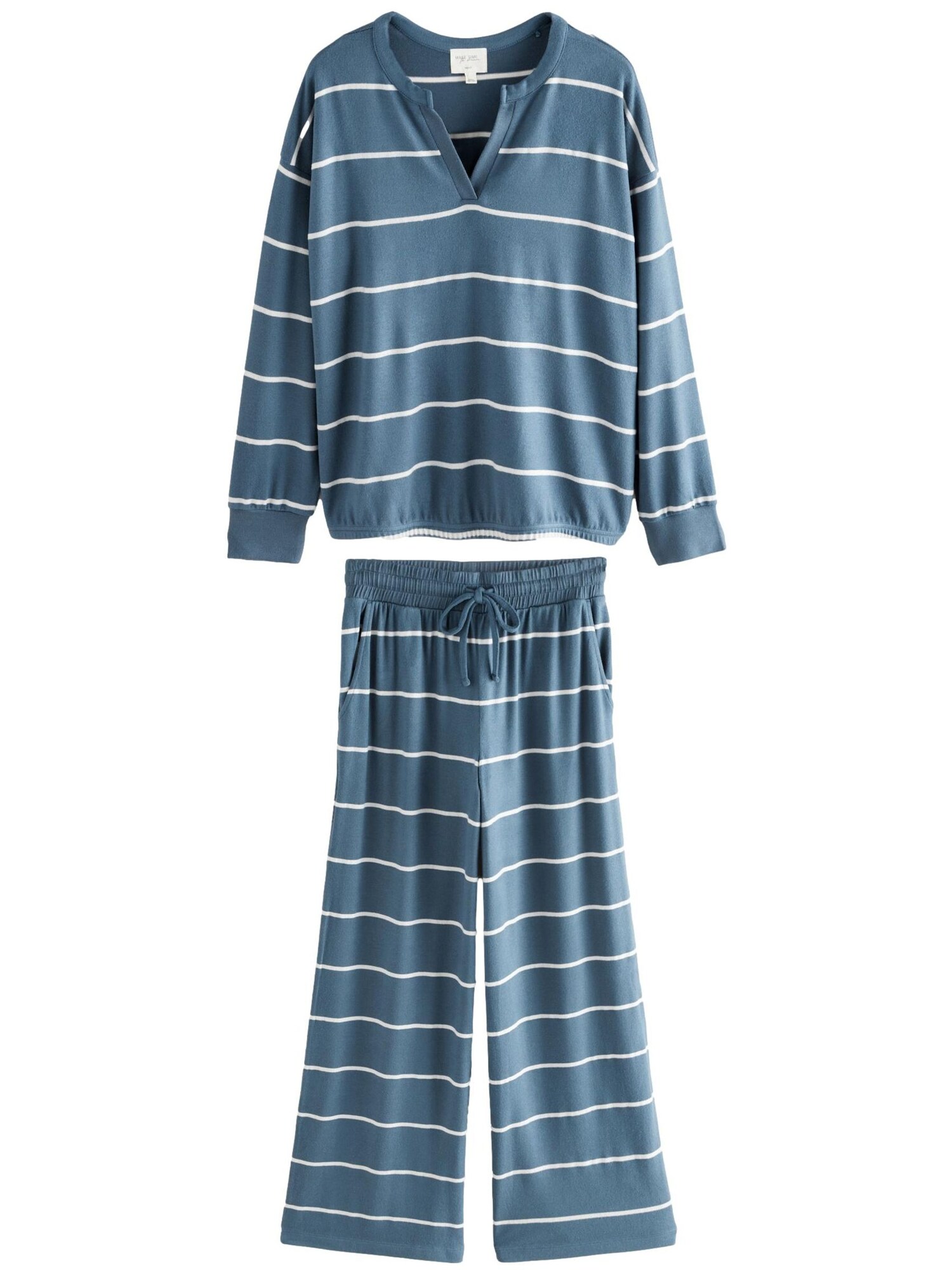 Next Pijama  albastru / alb murdar
