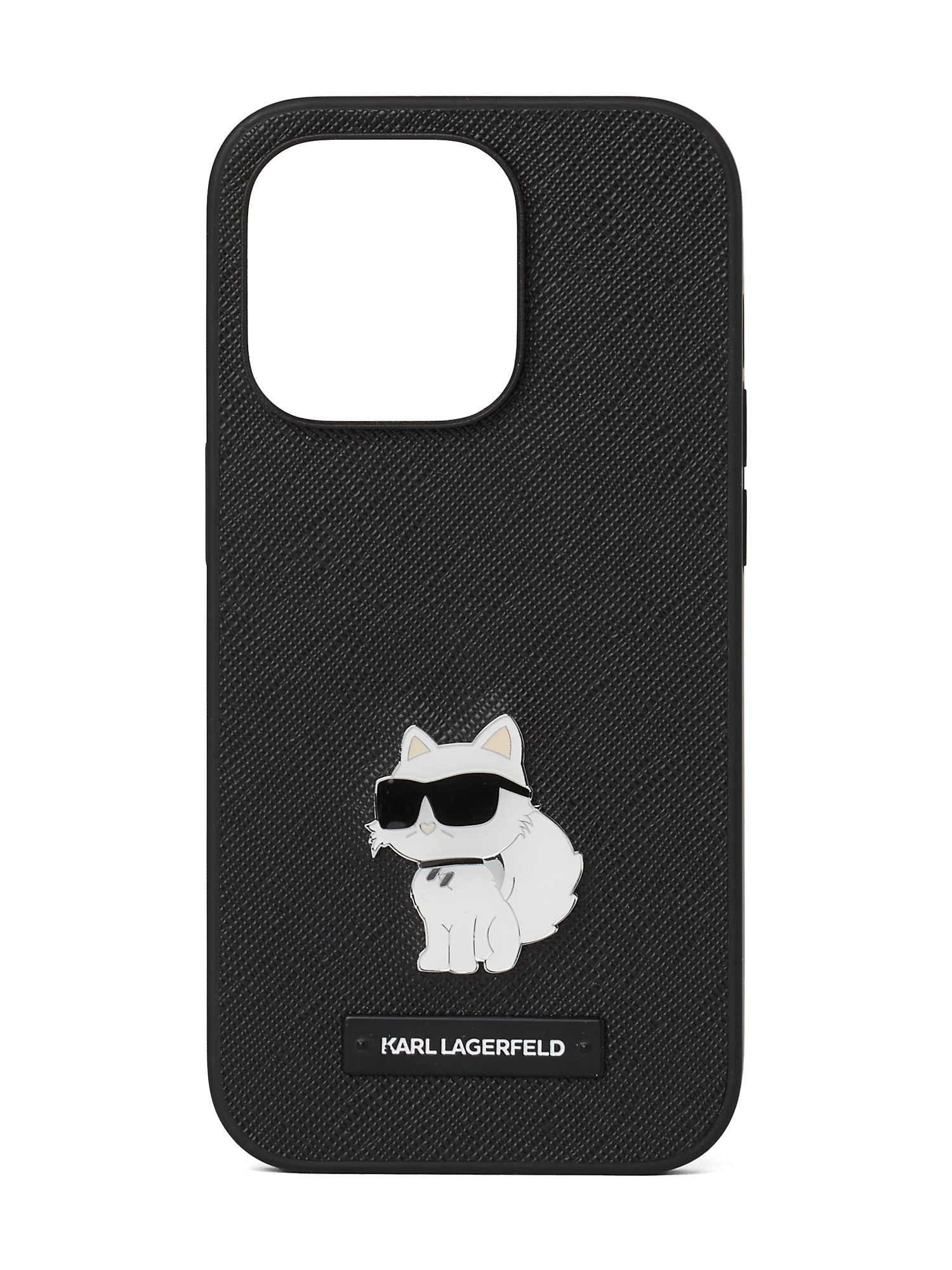 Karl Lagerfeld Husă de smartphoneuri 'Ikon Choupette iPhone 16 Pro Max'  negru / alb