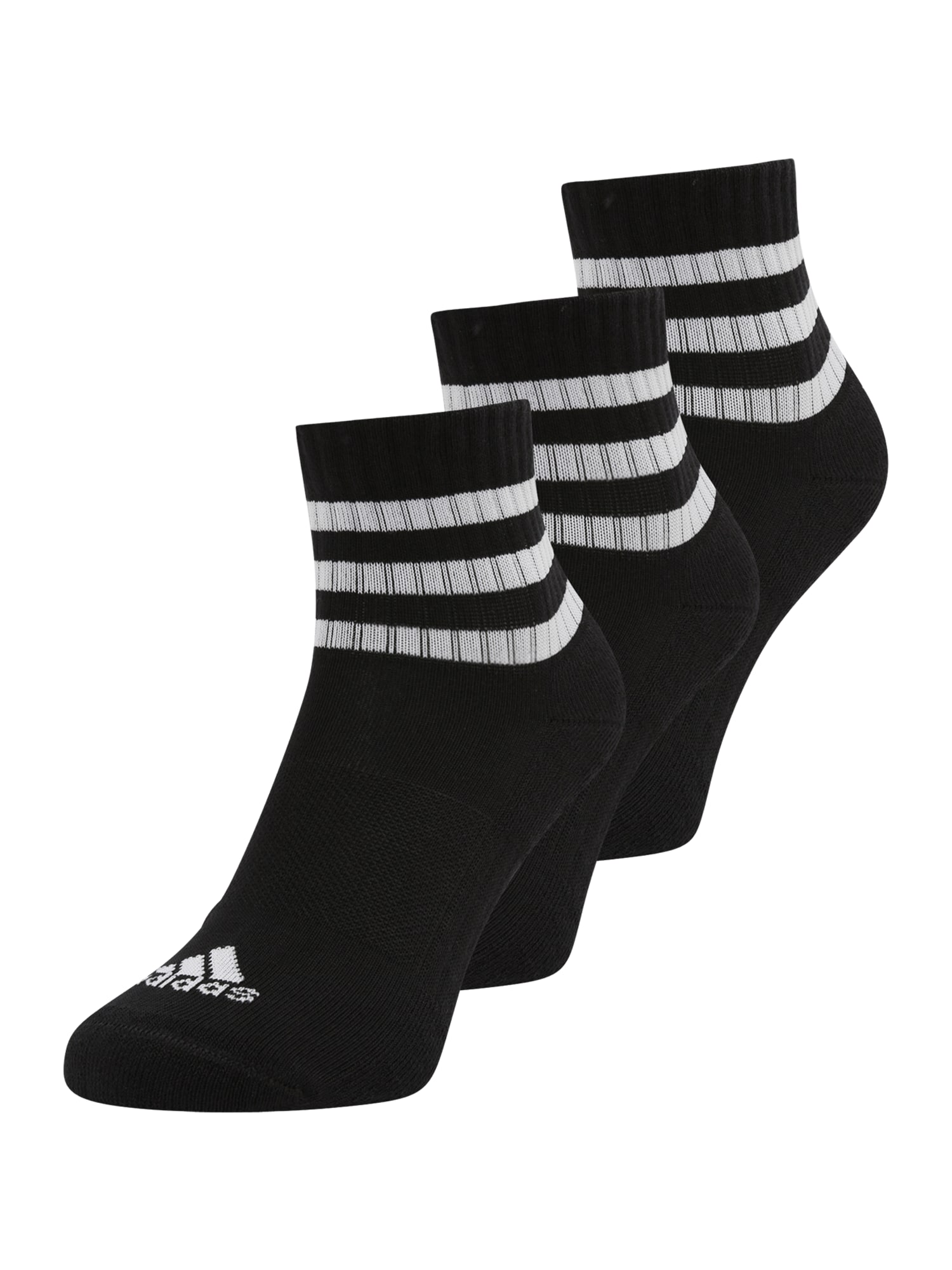 Adidas Performance Sokken '3-Stripes Cushioned Sportswear Low-Cut 3 Pairs' Zwart / Wit