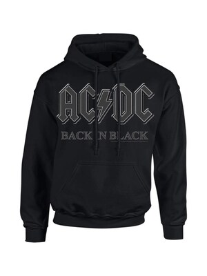 AC/DC Sudadera 'Ac/Dc Back In Black Mens Hoodie Kapuzenpullover'  negro