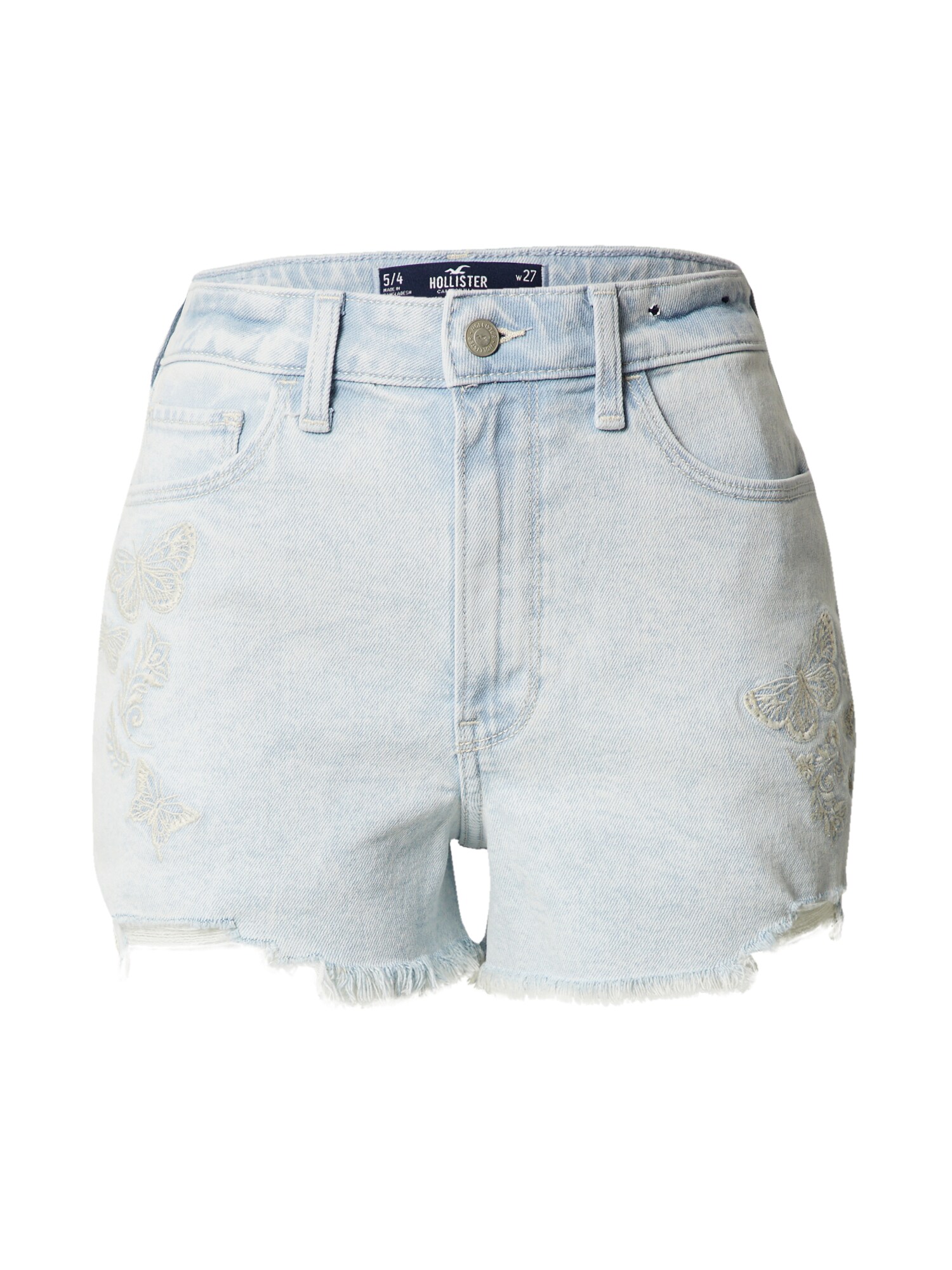 HOLLISTER Džínsy  modrá denim / šedobiela