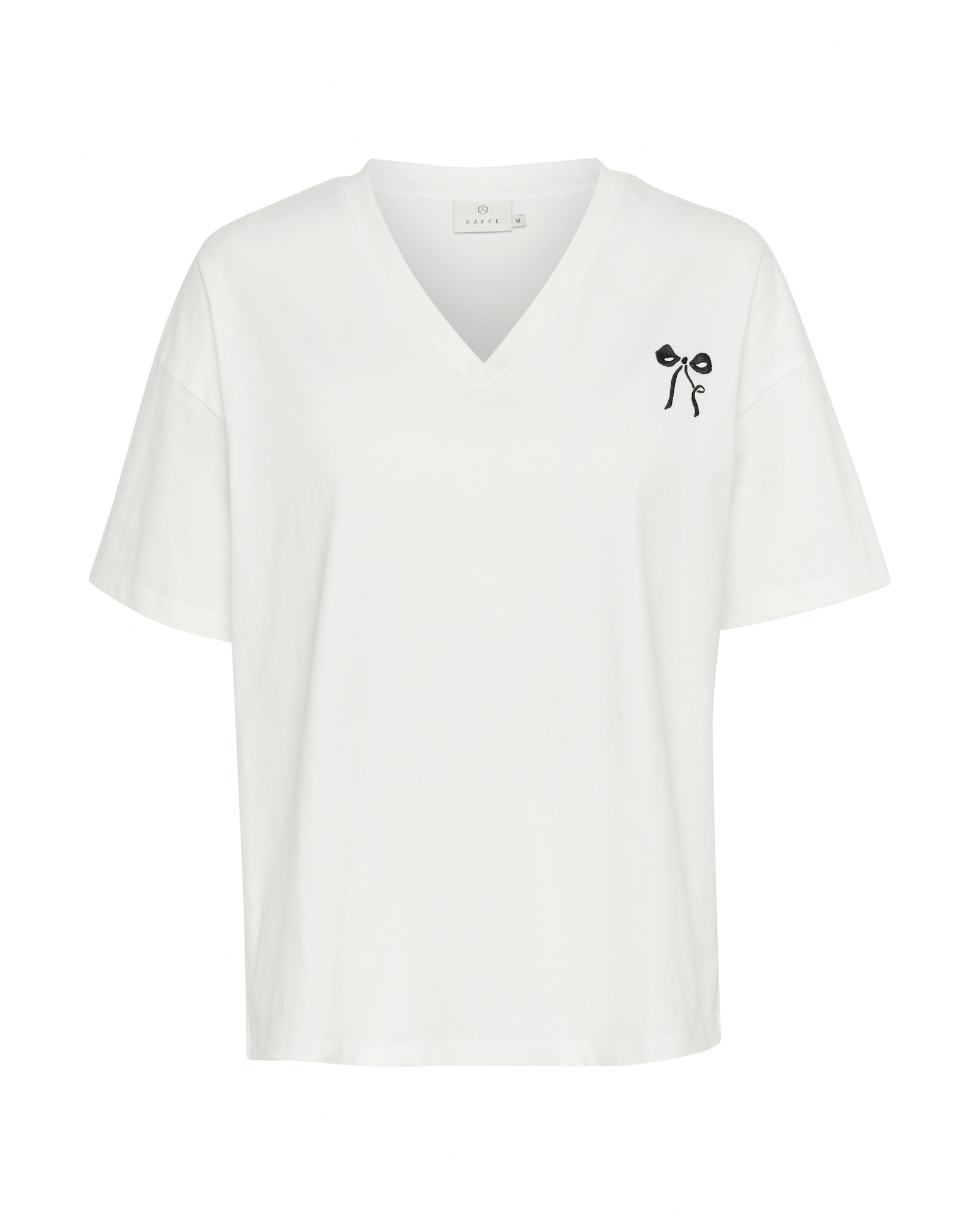 Kaffe Tricou KA Bowie  negru / alb