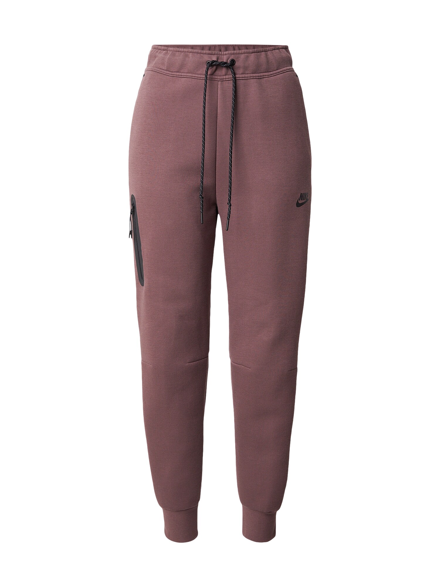 Nike Sportswear Pantaloni 'TCH FLC'  maro ruginiu / negru
