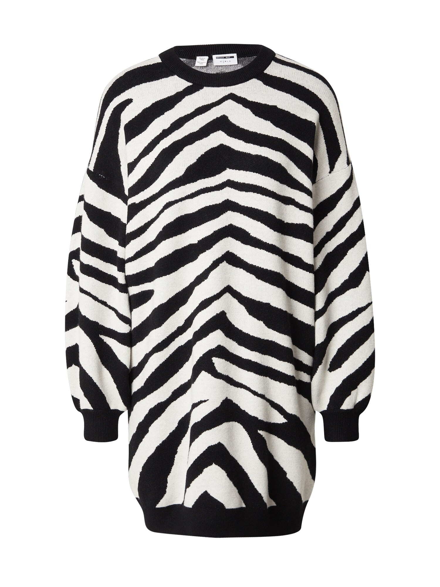 Noisy may Rochie tricotat NMSHYLA  negru / alb