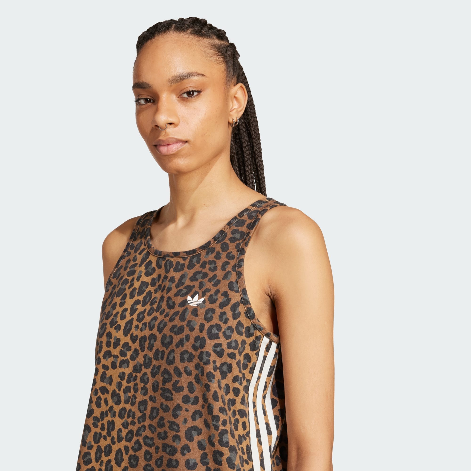 ADIDAS ORIGINALS Šaty hnedá / tmavosivá / čierna / biela (obrázok 5)
