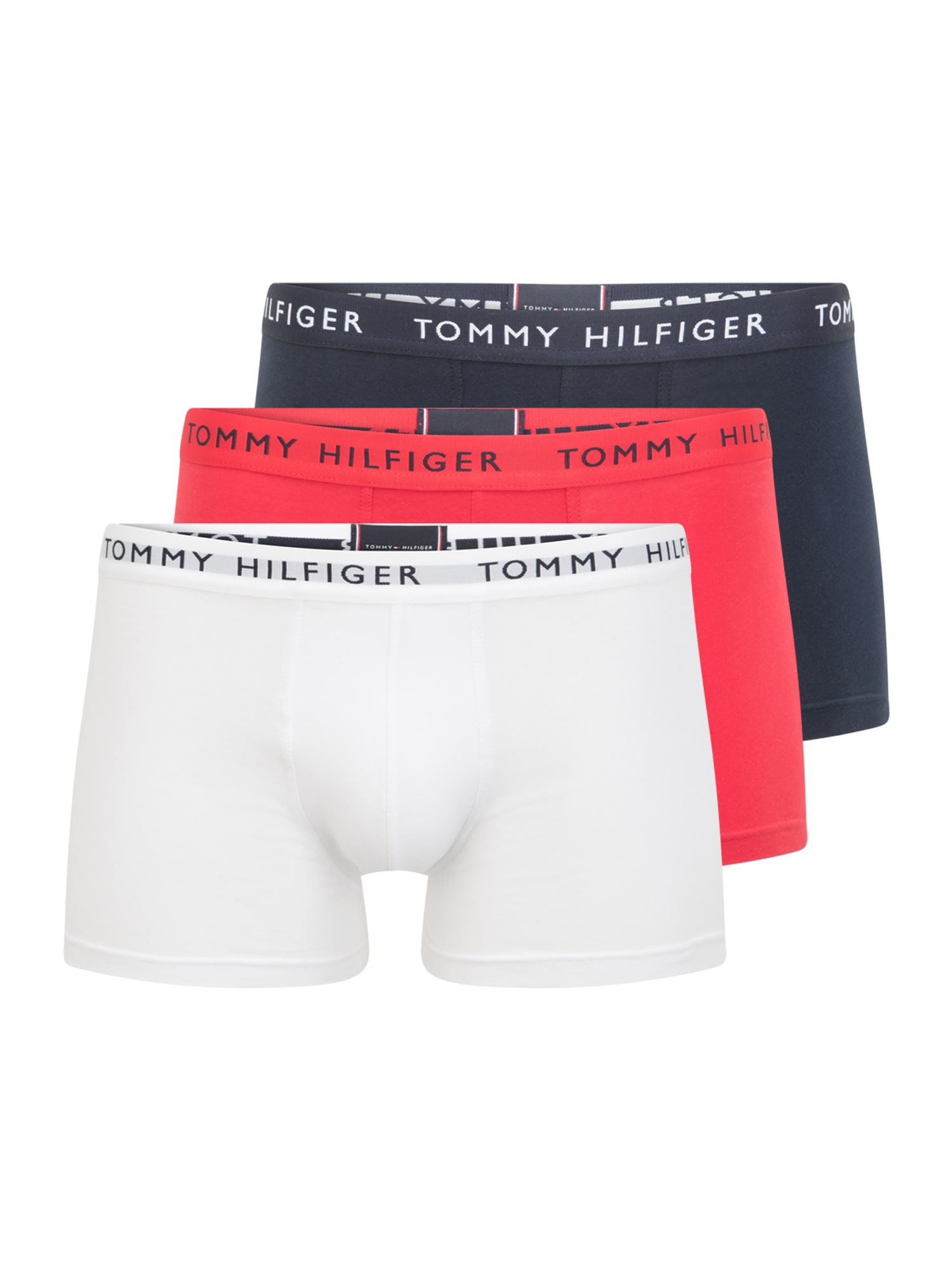 TOMMY HILFIGER Boxeri 'Essential'  albastru marin / roșu intens / alb