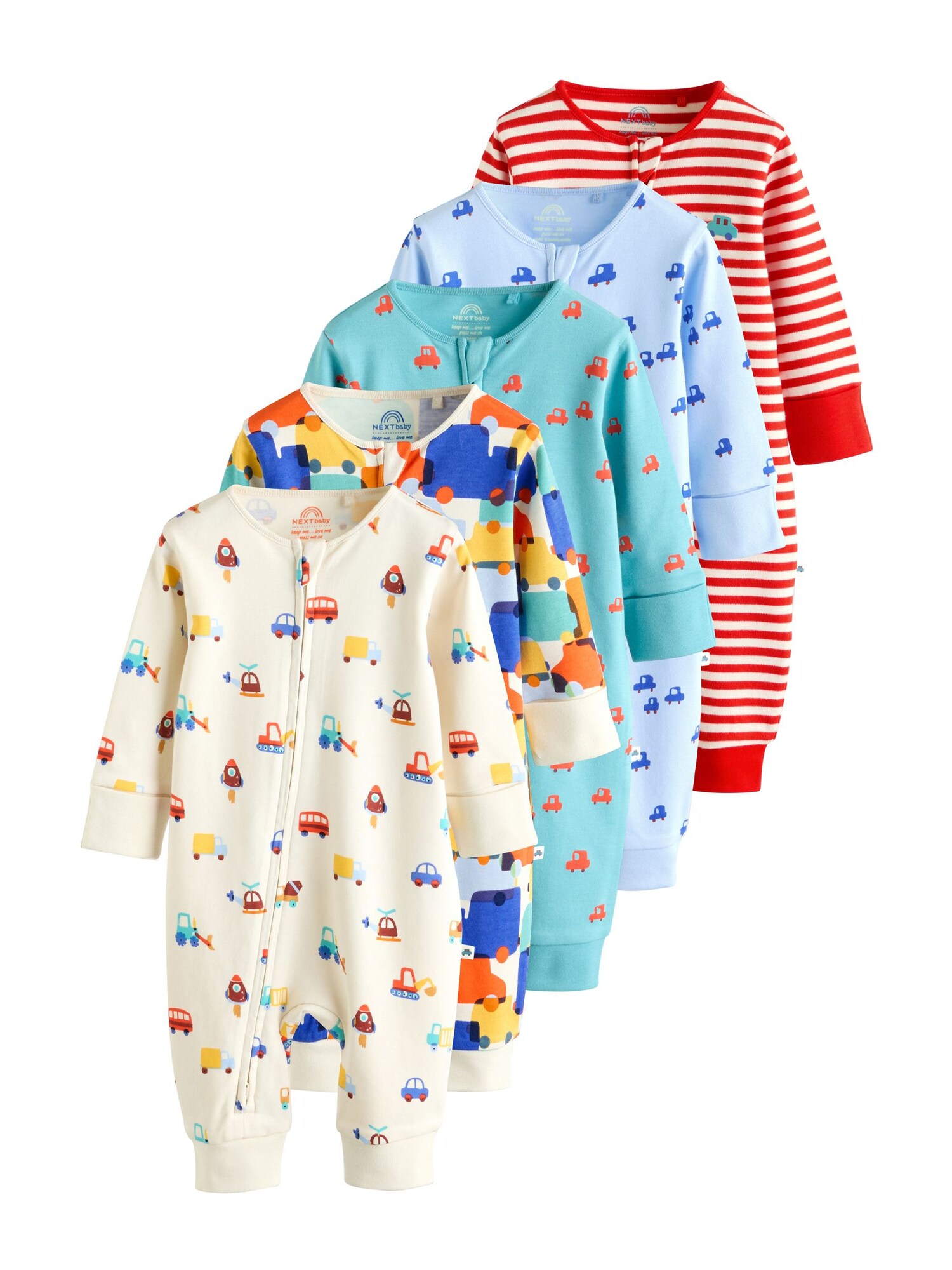 Next Salopetă  crem / albastru aqua / albastru deschis / roșu