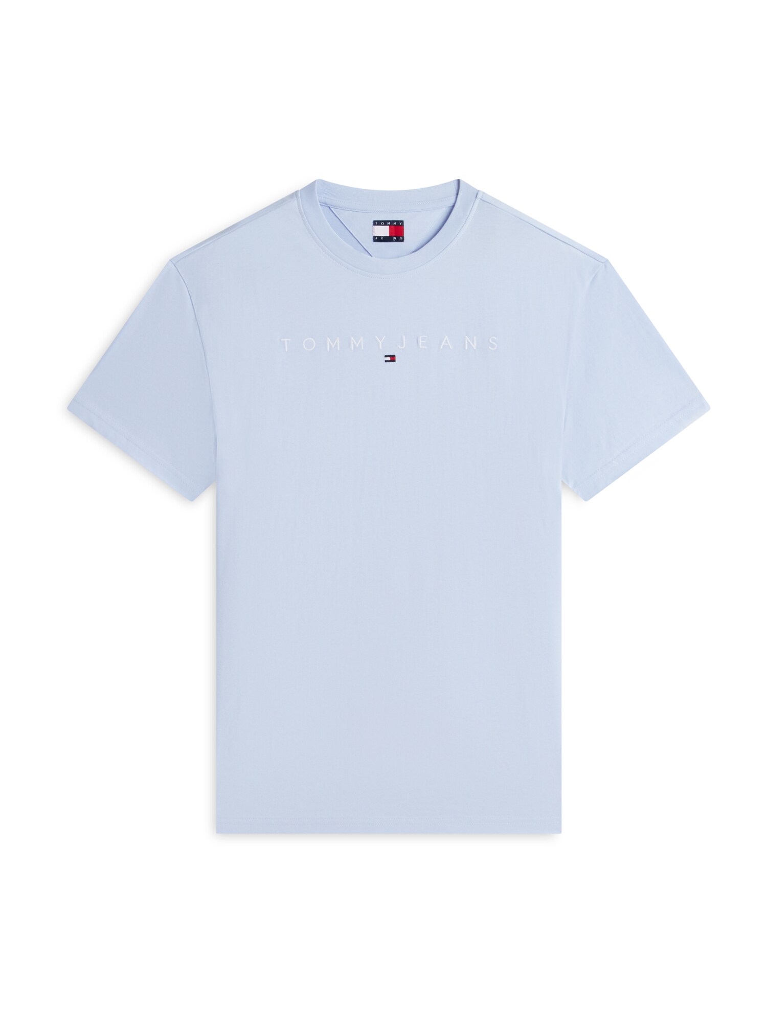 Tommy Jeans Camiseta 'Linear Logo'  azul claro / blanco