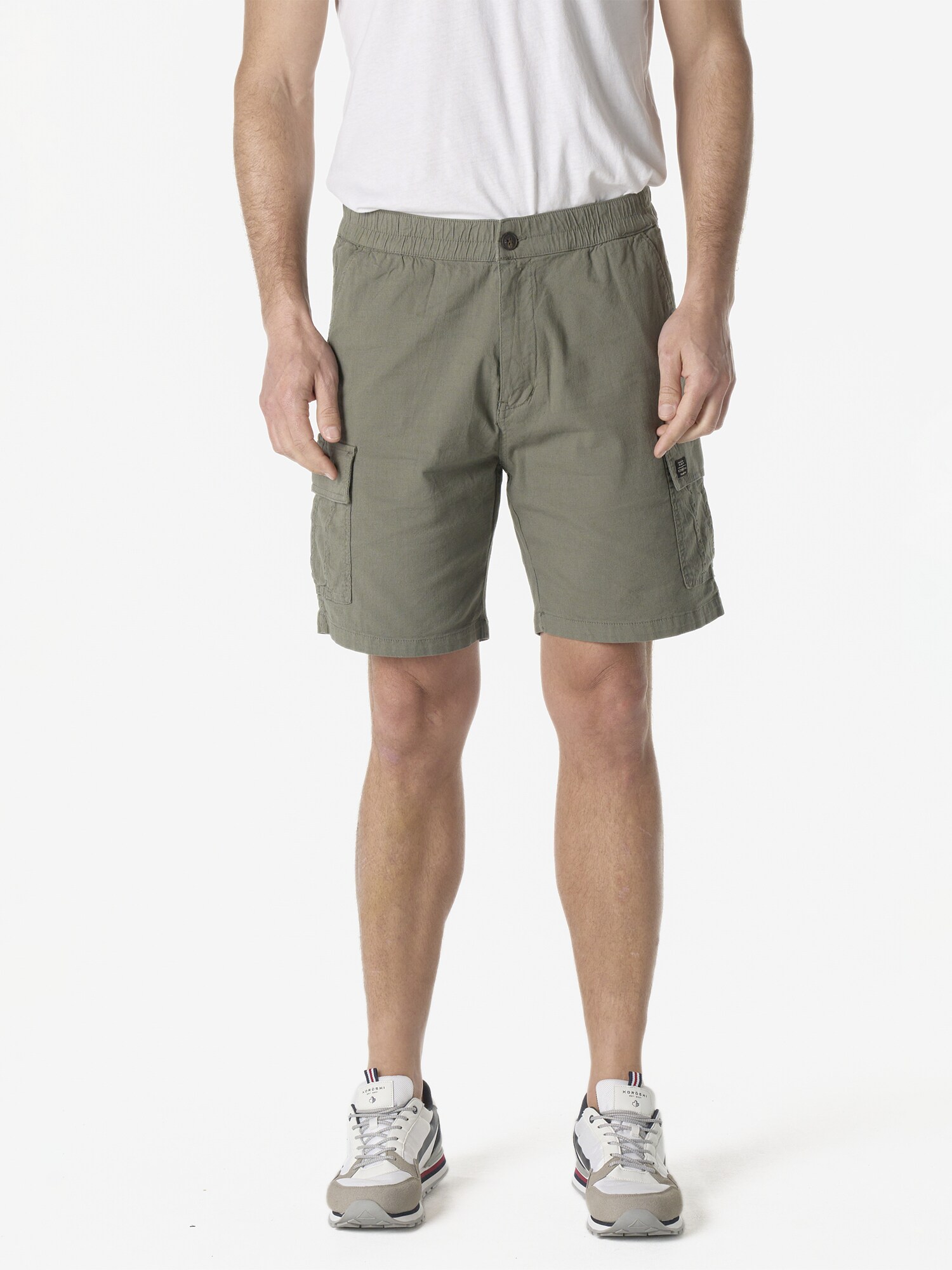 KOROSHI Pantalón cargo  caqui