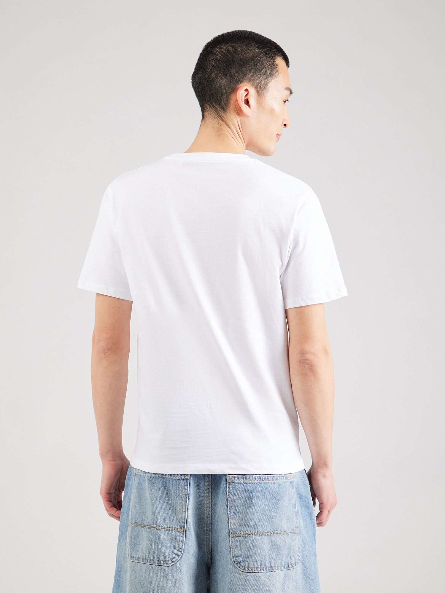 JACK & JONES Tričko 'JJEBryan' zafírová / tmavomodrá / oranžová / biela (obrázok 3)