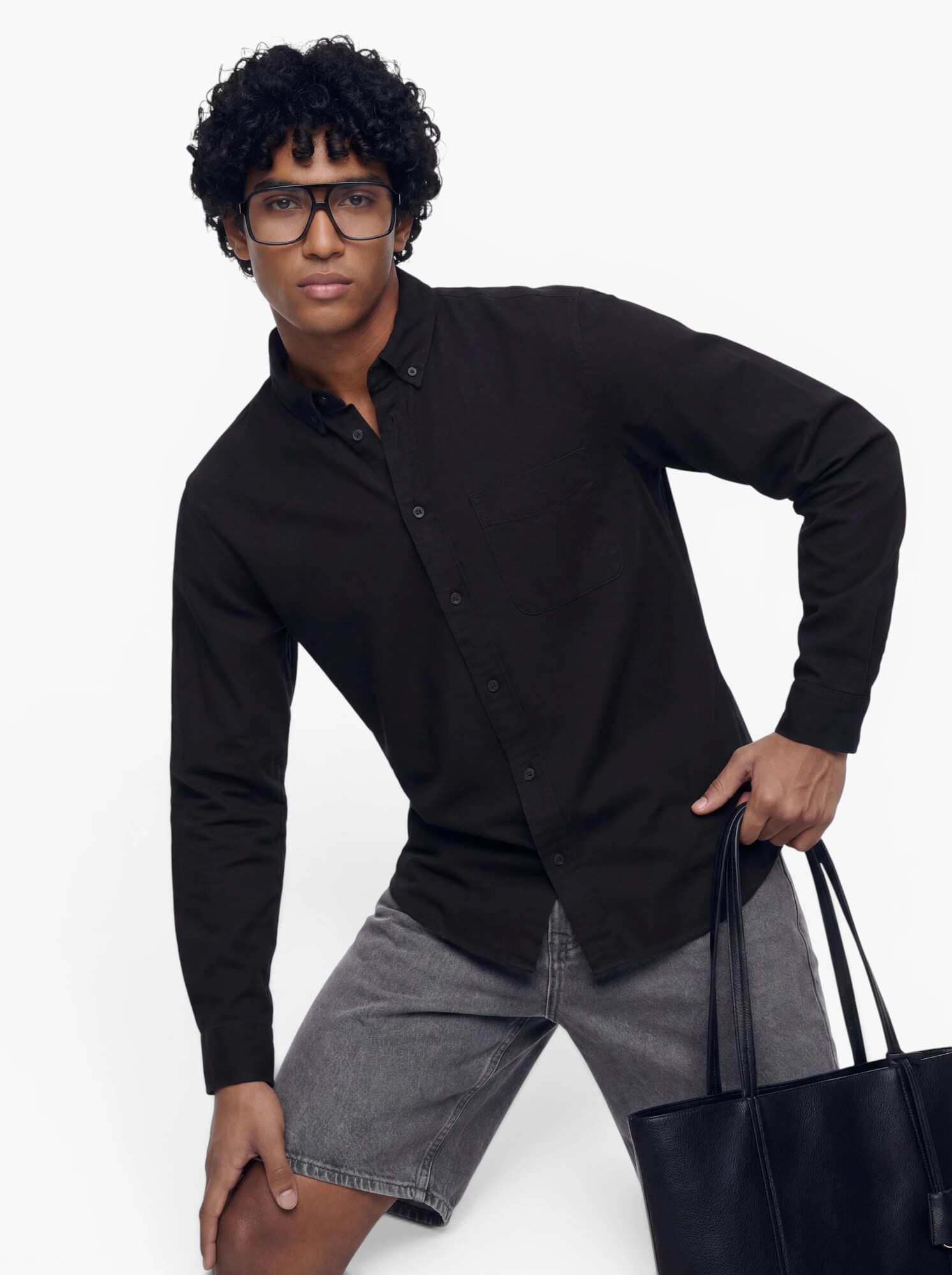 Only & Sons Košeľa 'ONSORSON'  čierny denim (obrázok 3)