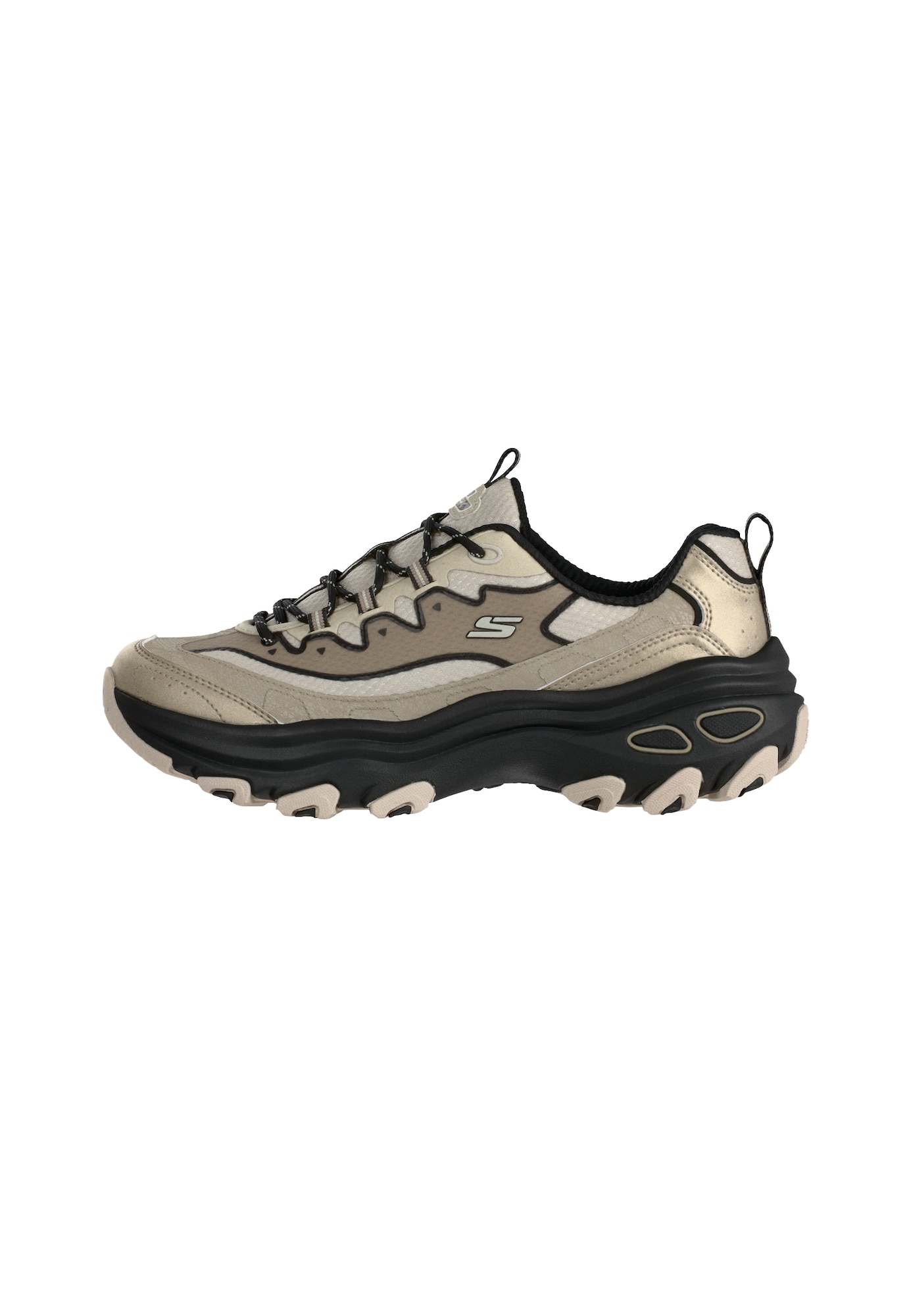SKECHERS Sneaker low D LITE MAX auriu / gri taupe / gri deschis / negru