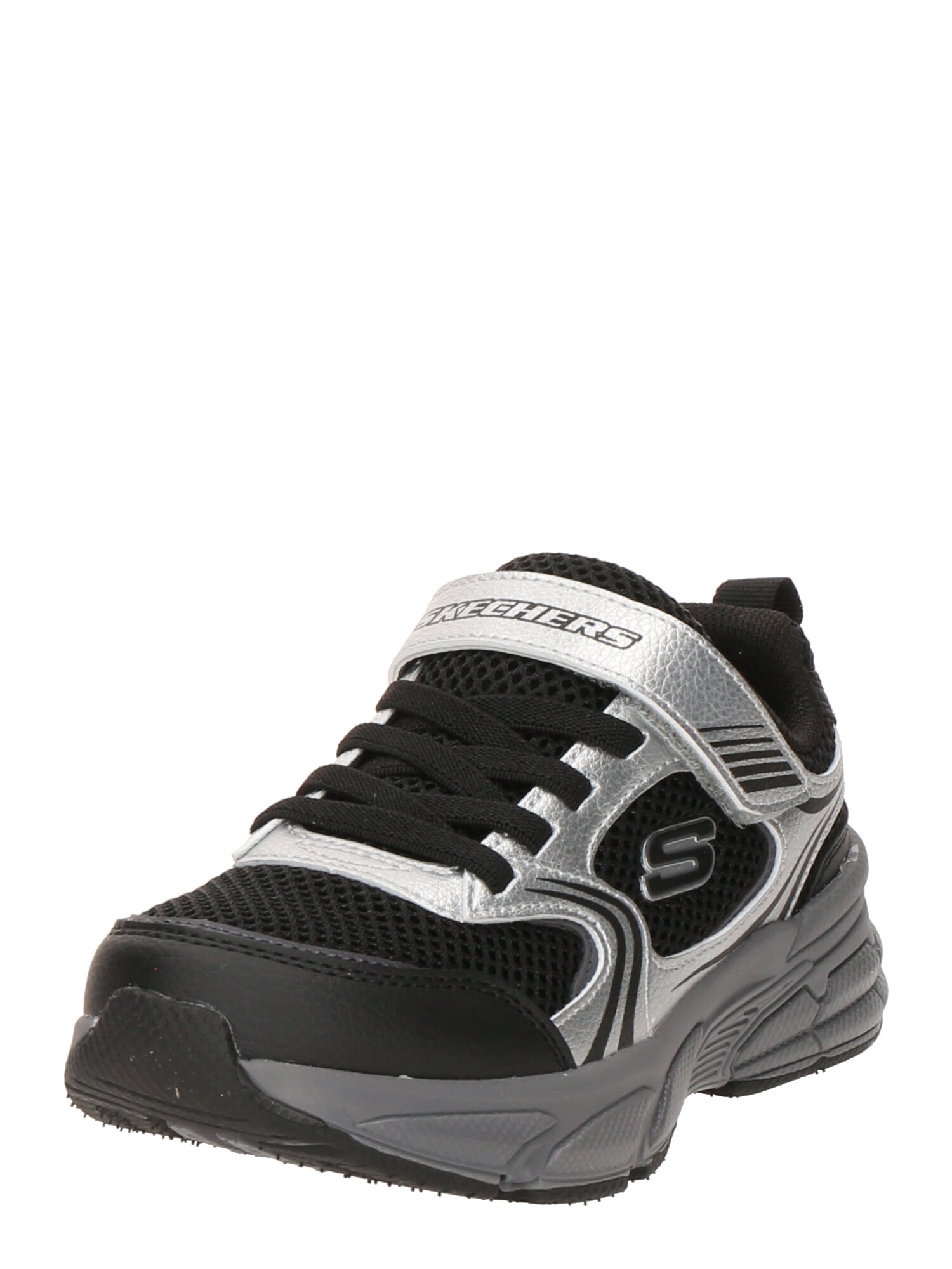 SKECHERS Sneaker  negru / argintiu