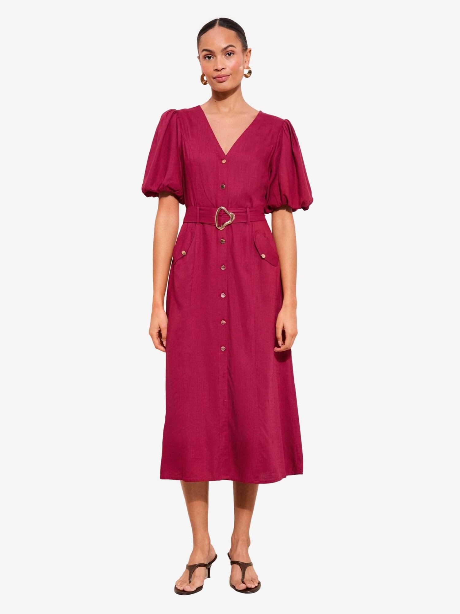 Friends Like These Rochie tip bluză  roșu burgundy