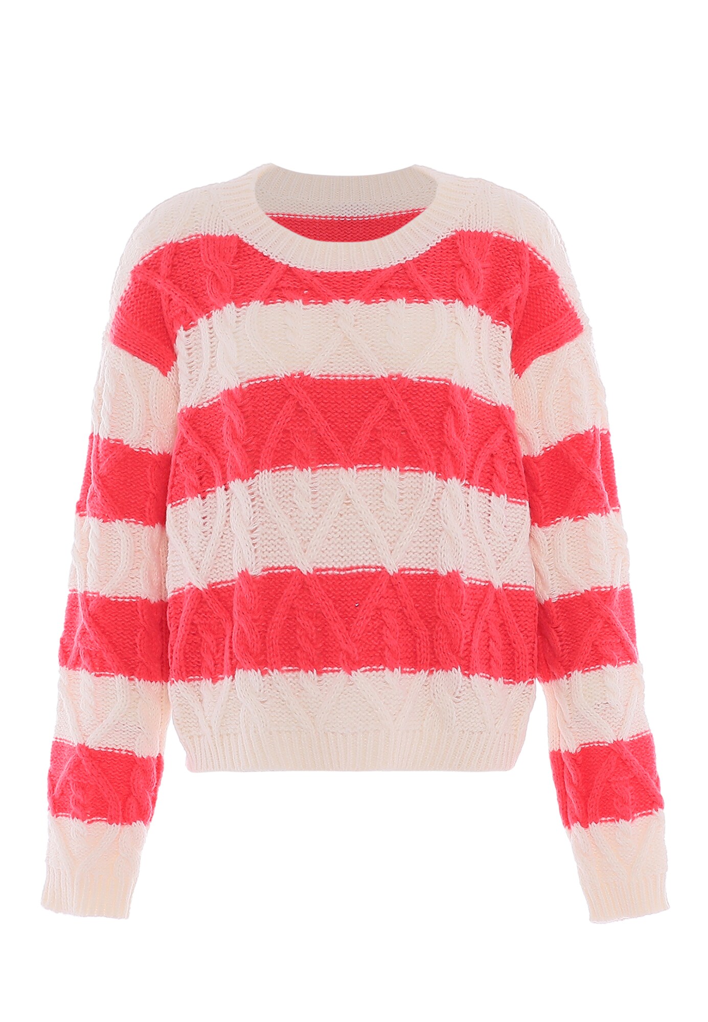 MYMO Jersey coral / blanco lana