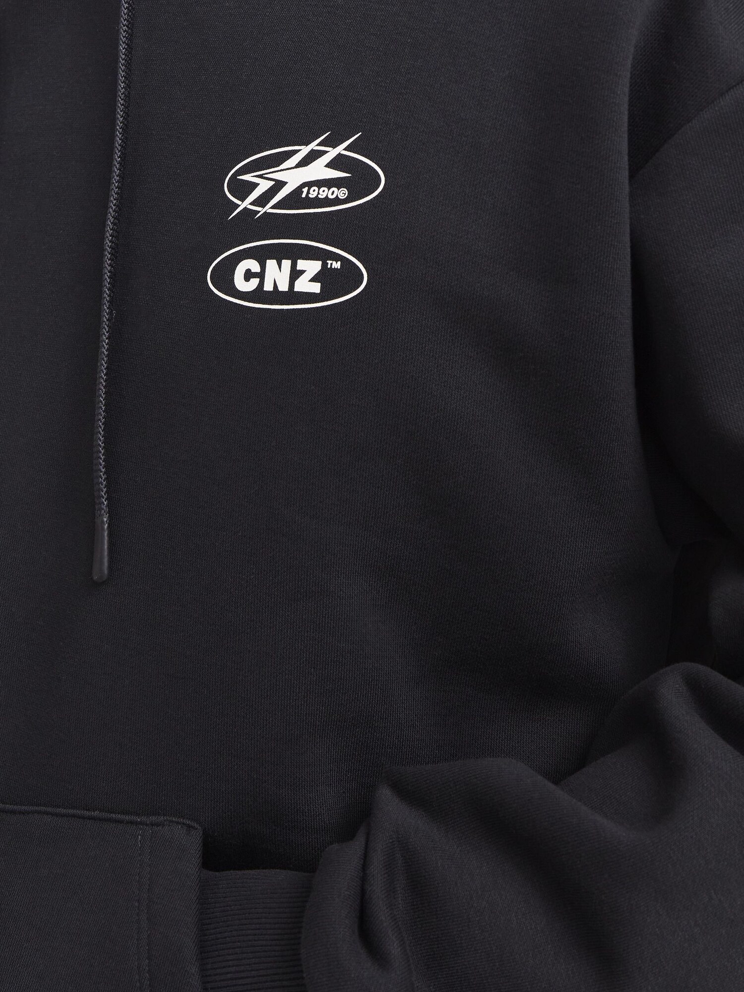JACK & JONES Mikina 'JCOCnz Berlin' čierna / biela (obrázok 3)