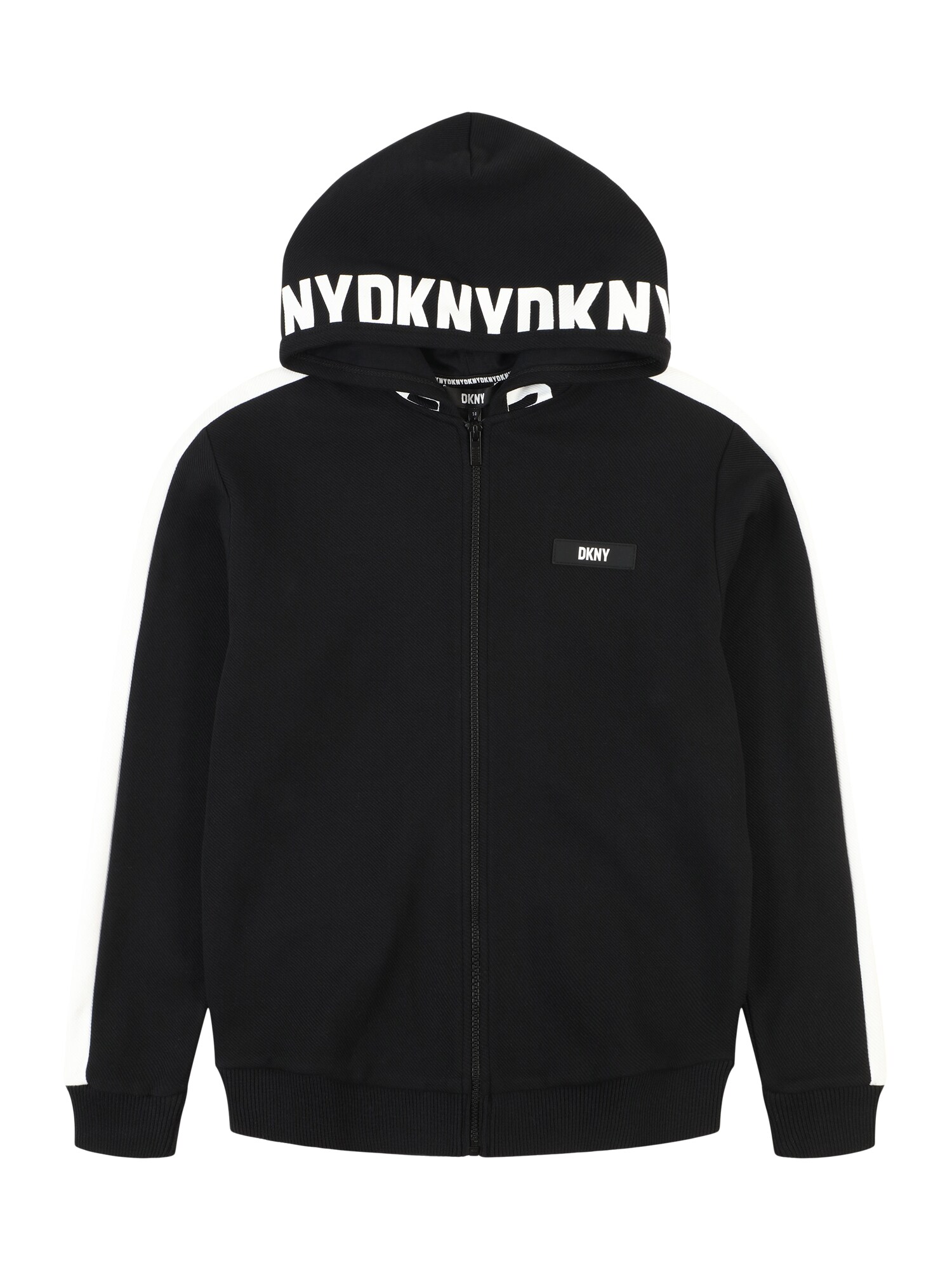 DKNY Суичъри с качулка  черно / бяло