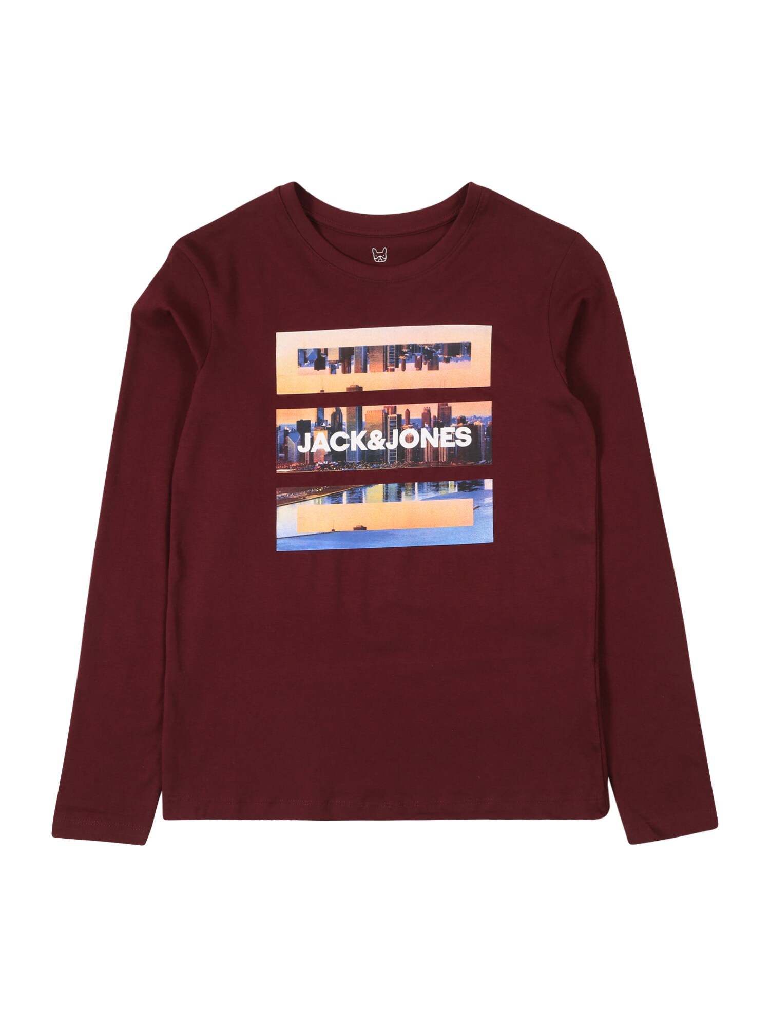 Jack & Jones Junior Marškinėliai 'BARISTA'  vyno raudona spalva / mišrios spalvos