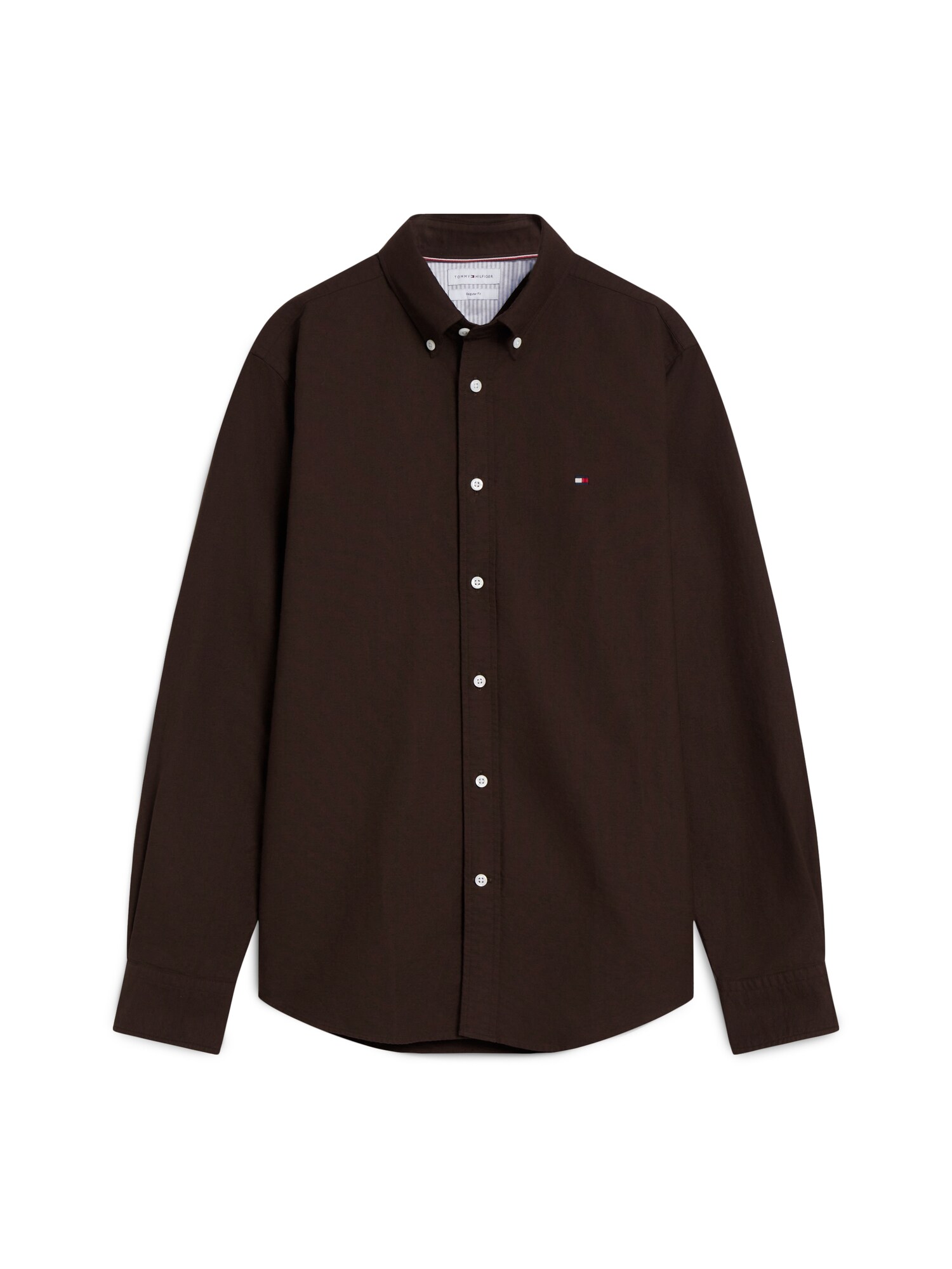 TOMMY HILFIGER Cămașă HERITAGE ciocolatiu
