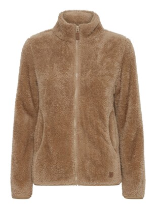 Oxmo Fleece jas ‘ TELSA ‘ Beige