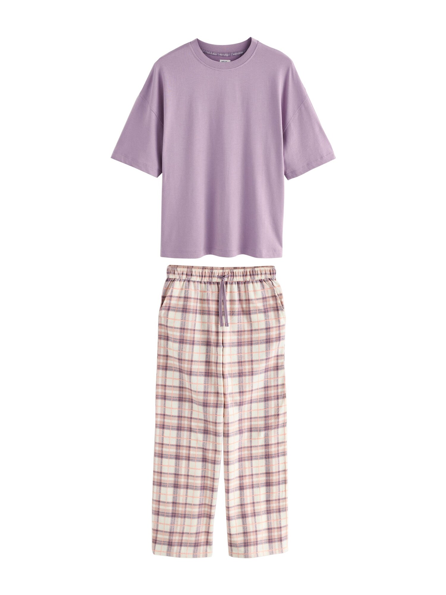 Next Pijama  bej / mov liliachiu