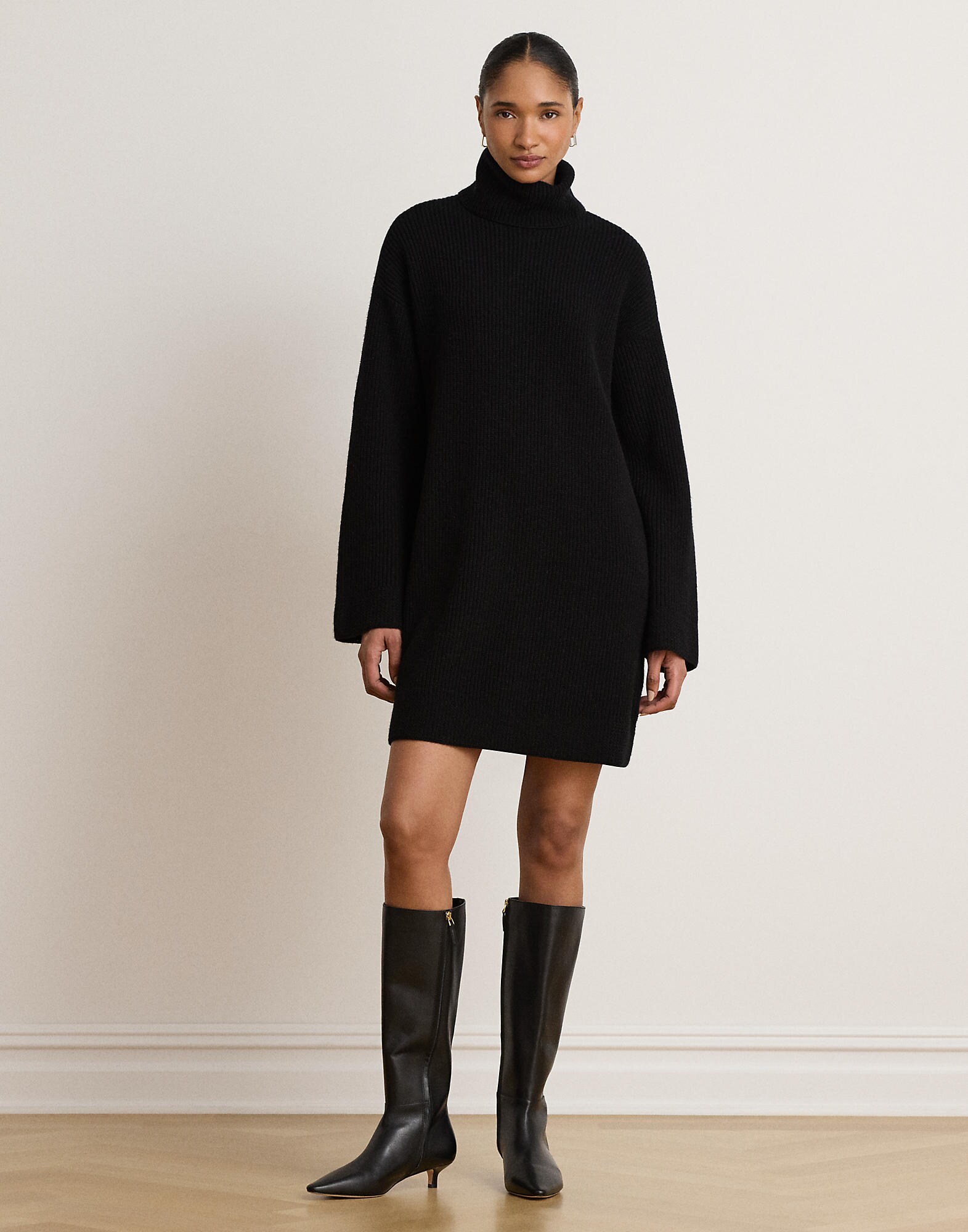 Lauren Ralph Lauren Vestido de punto  negro – imagen 12