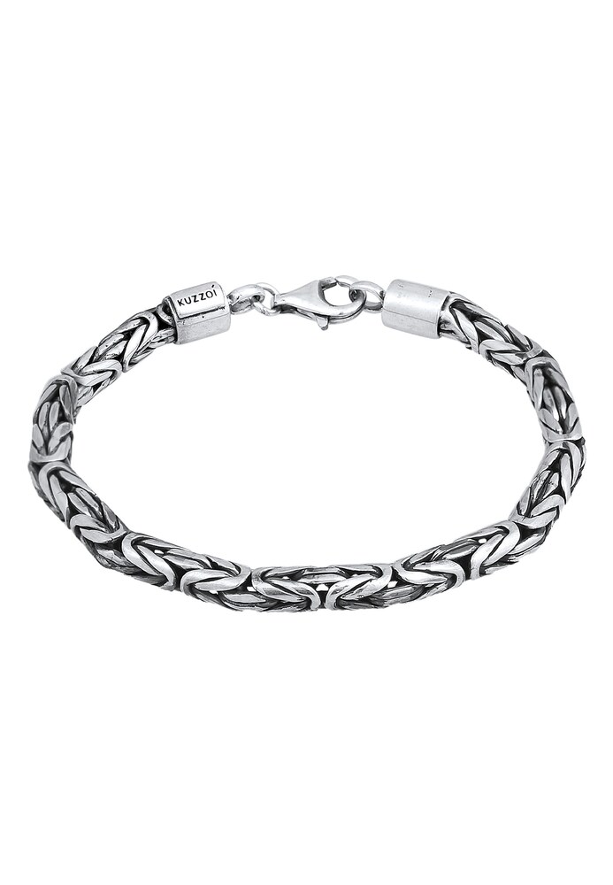 KUZZOI Armband Herren Größe 23 silbergrau