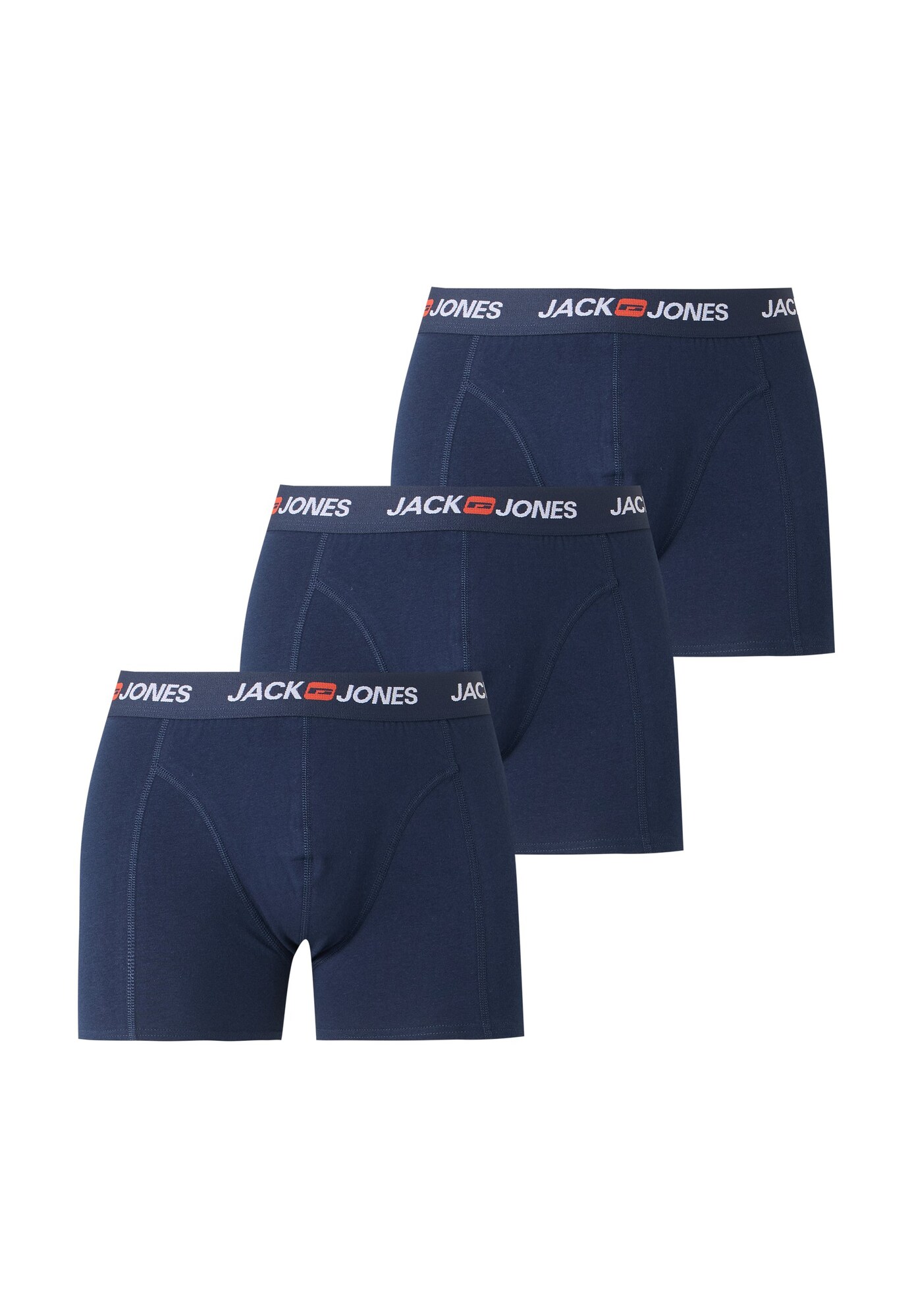 JACK & JONES Boxeri JACCORP bleumarin / roșu / alb