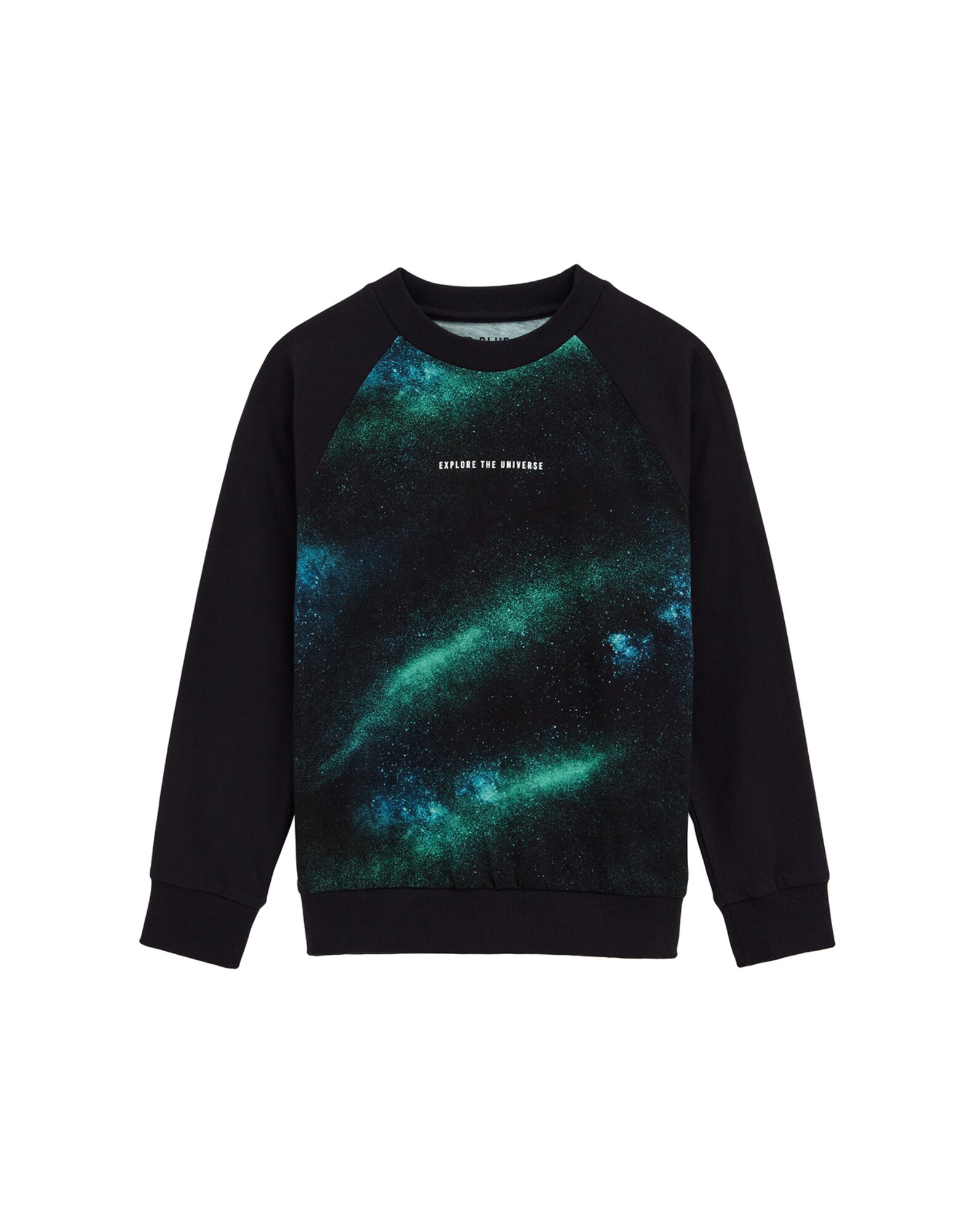 WE Fashion Tricou  albastru marin / turcoaz / negru