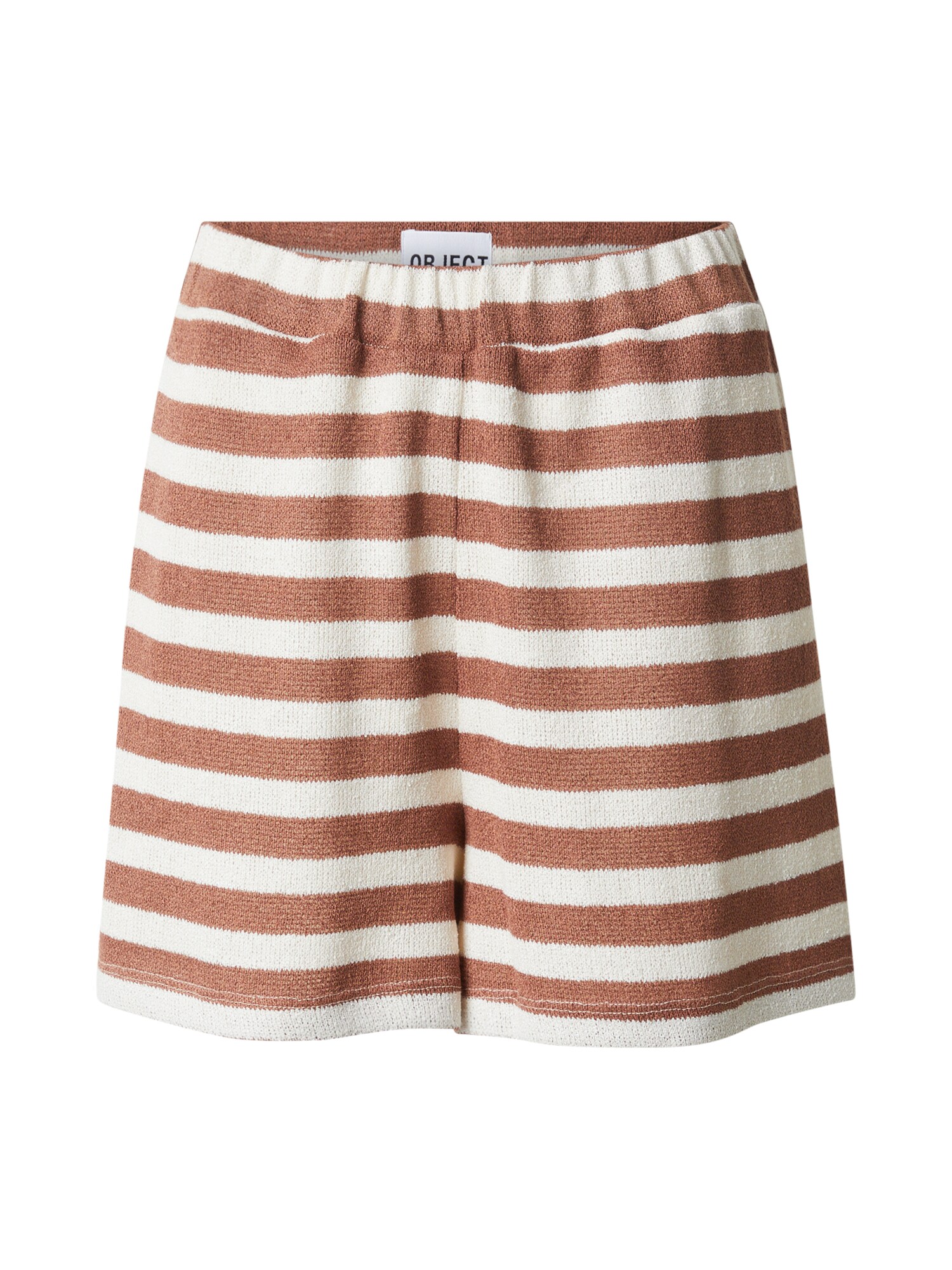 OBJECT Pantaloni OBJLINDSEY  ciocolatiu / alb