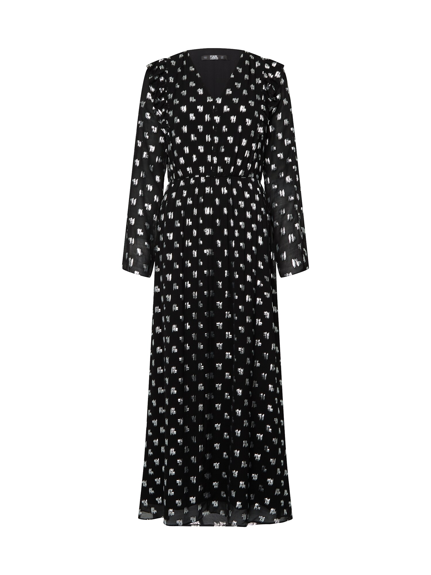 Karl Lagerfeld Rochie  negru / argintiu / alb