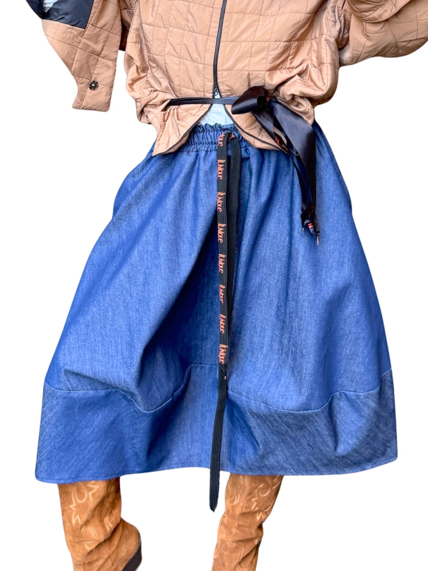 IUnique Falda 'Denim Balloon Skirt'  azul denim