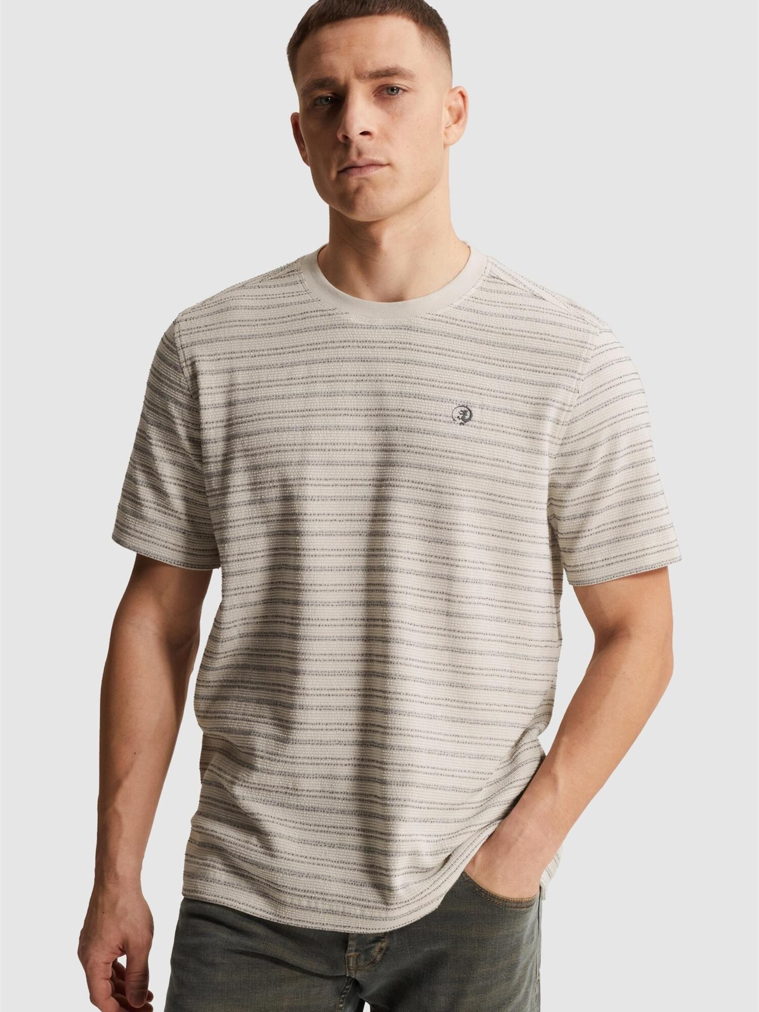T-shirt 'T-shirt with stripe texture'