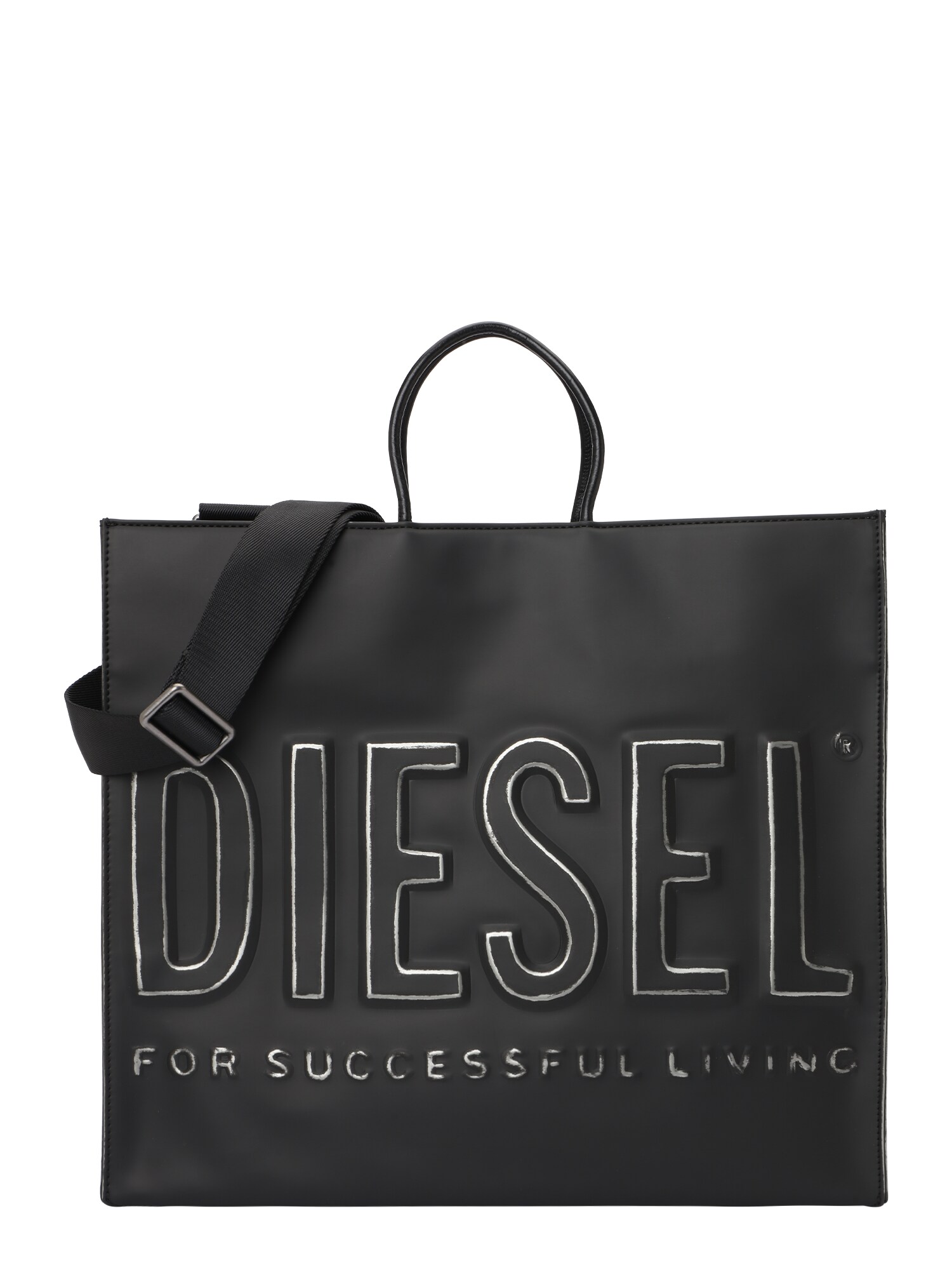 DIESEL Shopper táska  fekete / ezüst akciós termékkép 1