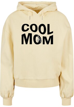 Merchcode Sweatshirt ‘ Ladies Mothers Day – Cool mom’ Geel / Zwart