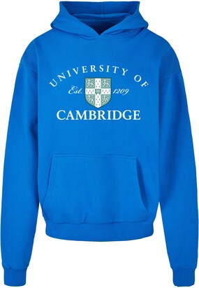 Merchcode Sweatshirt ‘University Of Cambridge – Est 1209’ Kobaltblauw / Jade groen / Wit