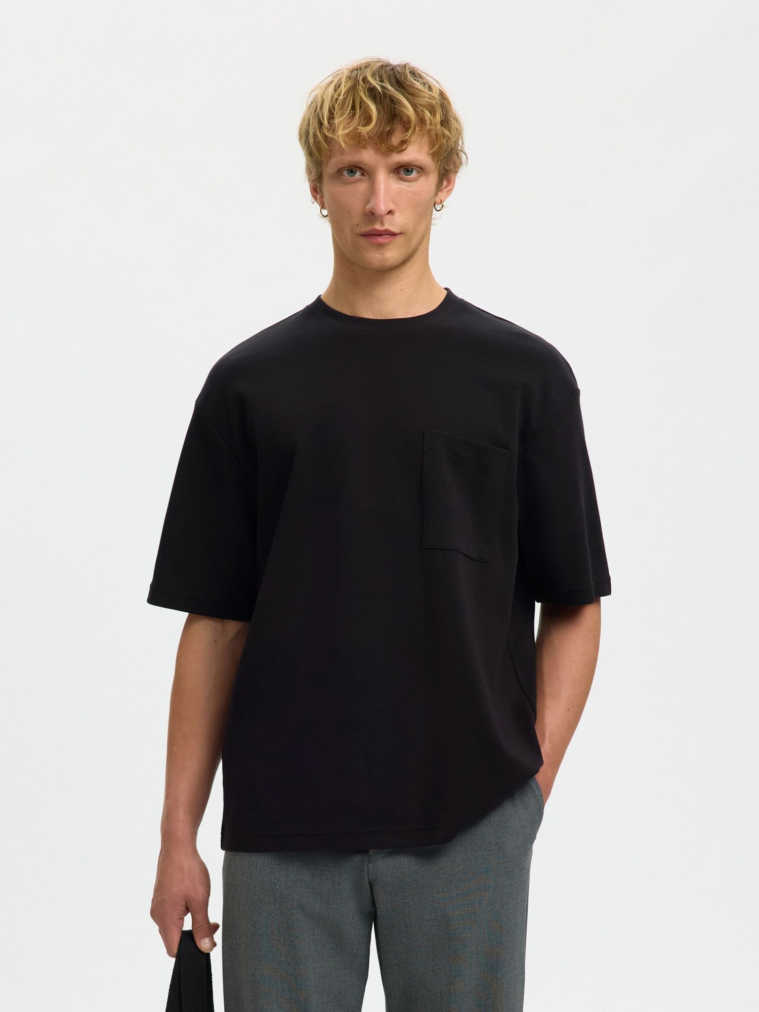 SELECTED Camiseta  negro