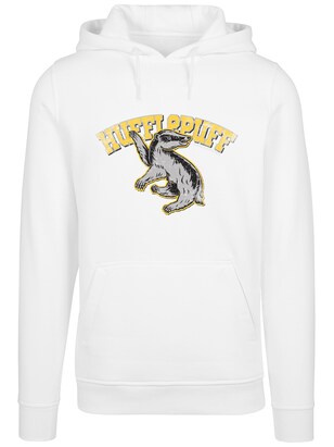 F4NT4STIC Sweatshirt ‘Harry Potter Hufflepuff Sport Emblem’ Geel / Grijs / Zwart / Wit