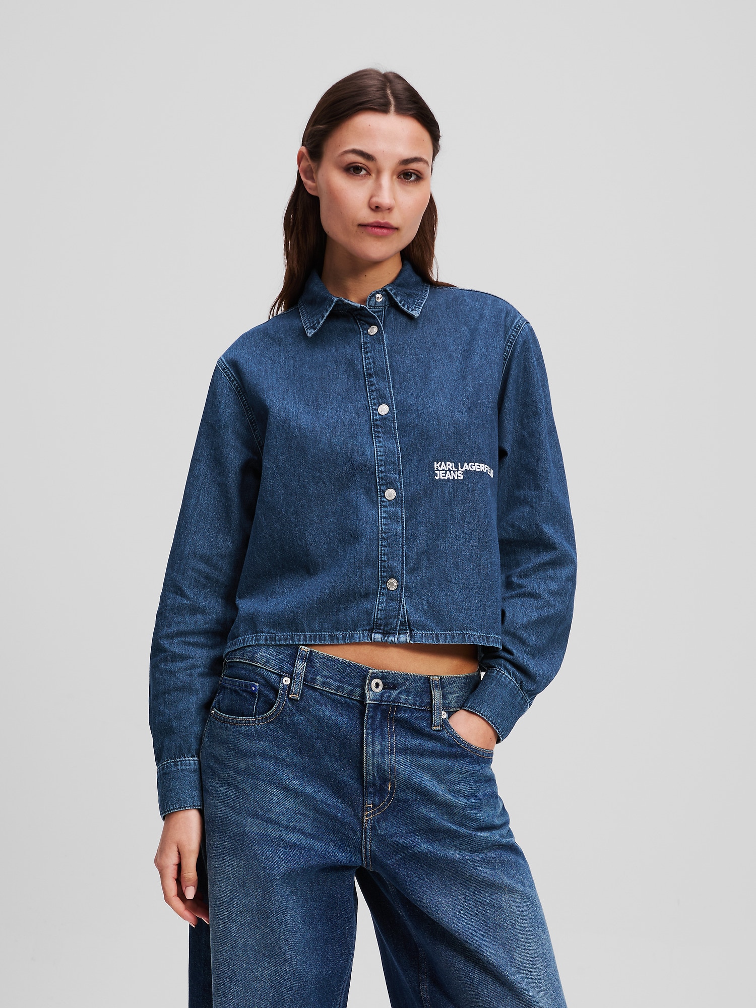 KARL LAGERFELD JEANS Blúz kék farmer termék 2. képe
