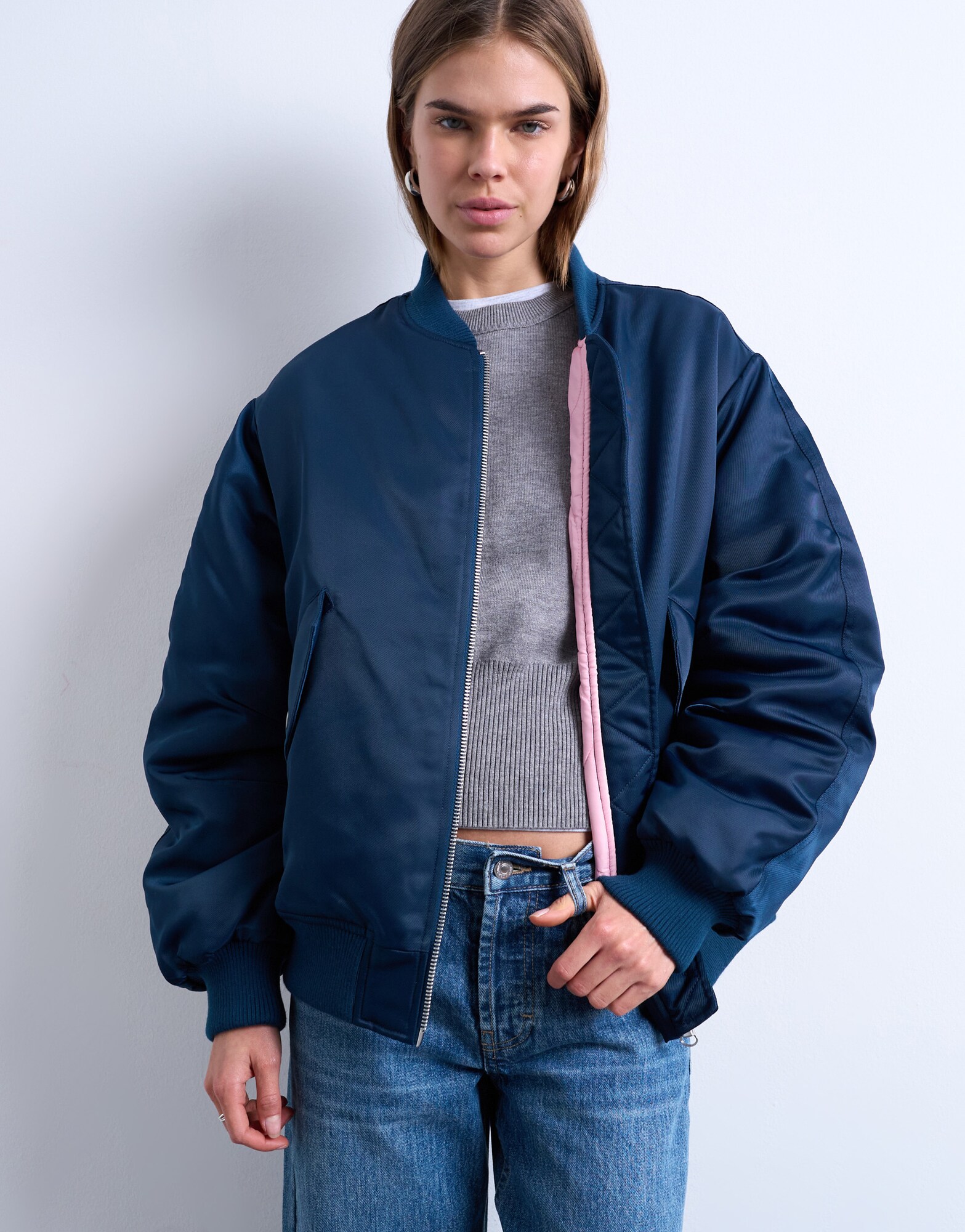 TOPSHOP Prechodná bunda 'AVA'  námornícka modrá (obrázok 5)