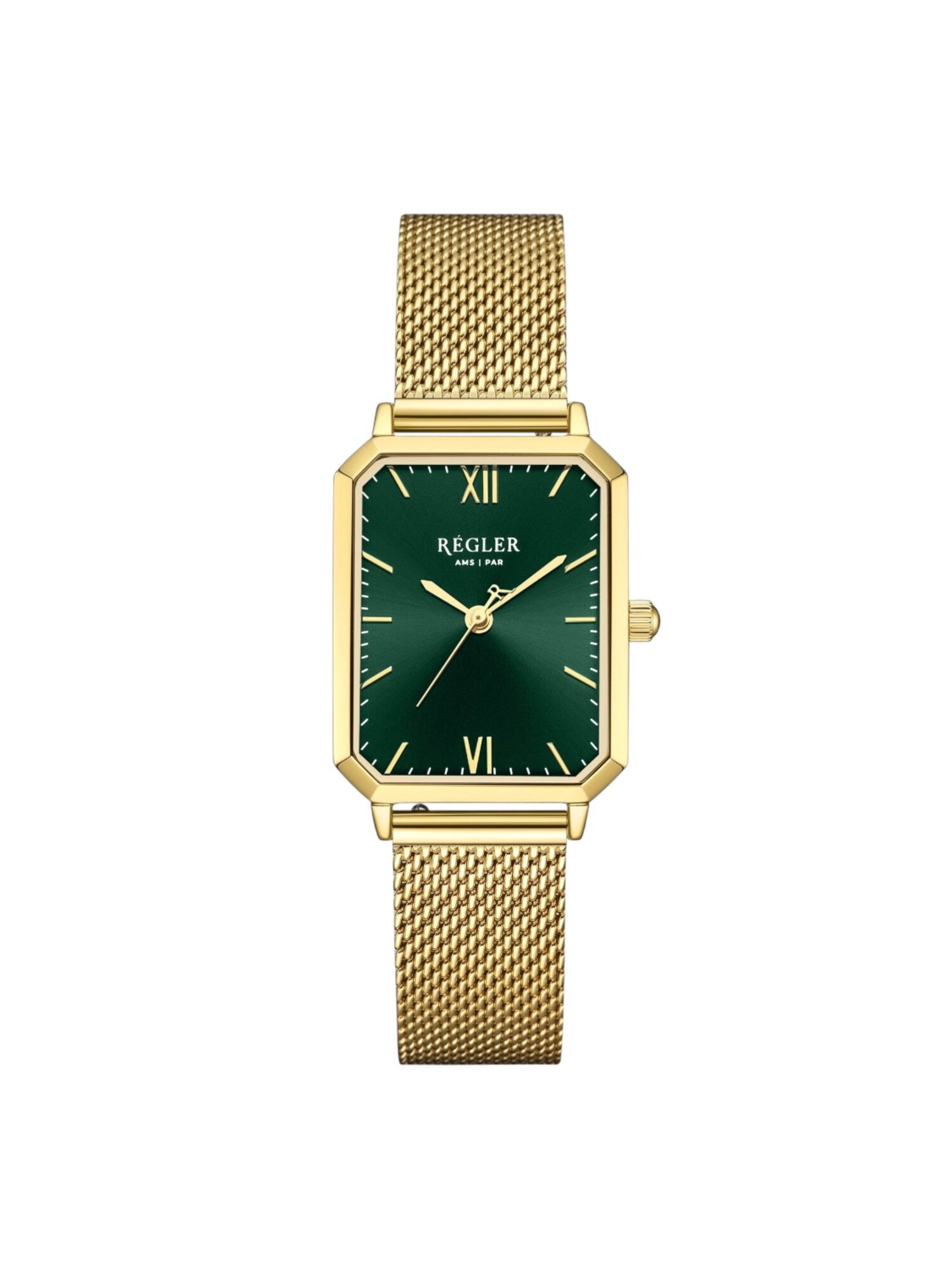Régler Reloj analógico 'Régler Élégance Mesh Gold - Green'  oro