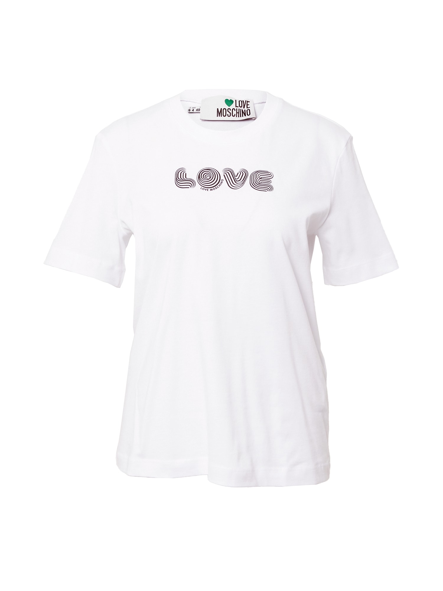 Love Moschino Тениска  черно / бяло