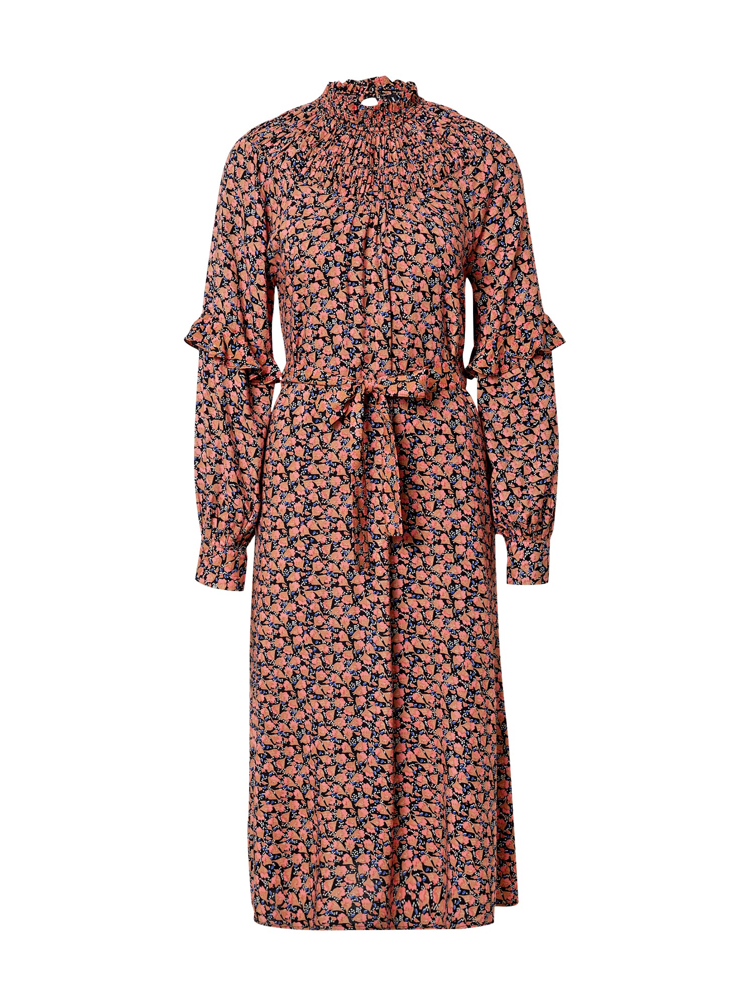 VERO MODA Palaidinės tipo suknelė 'MILDA'  juoda / rožinė / mėlyna
