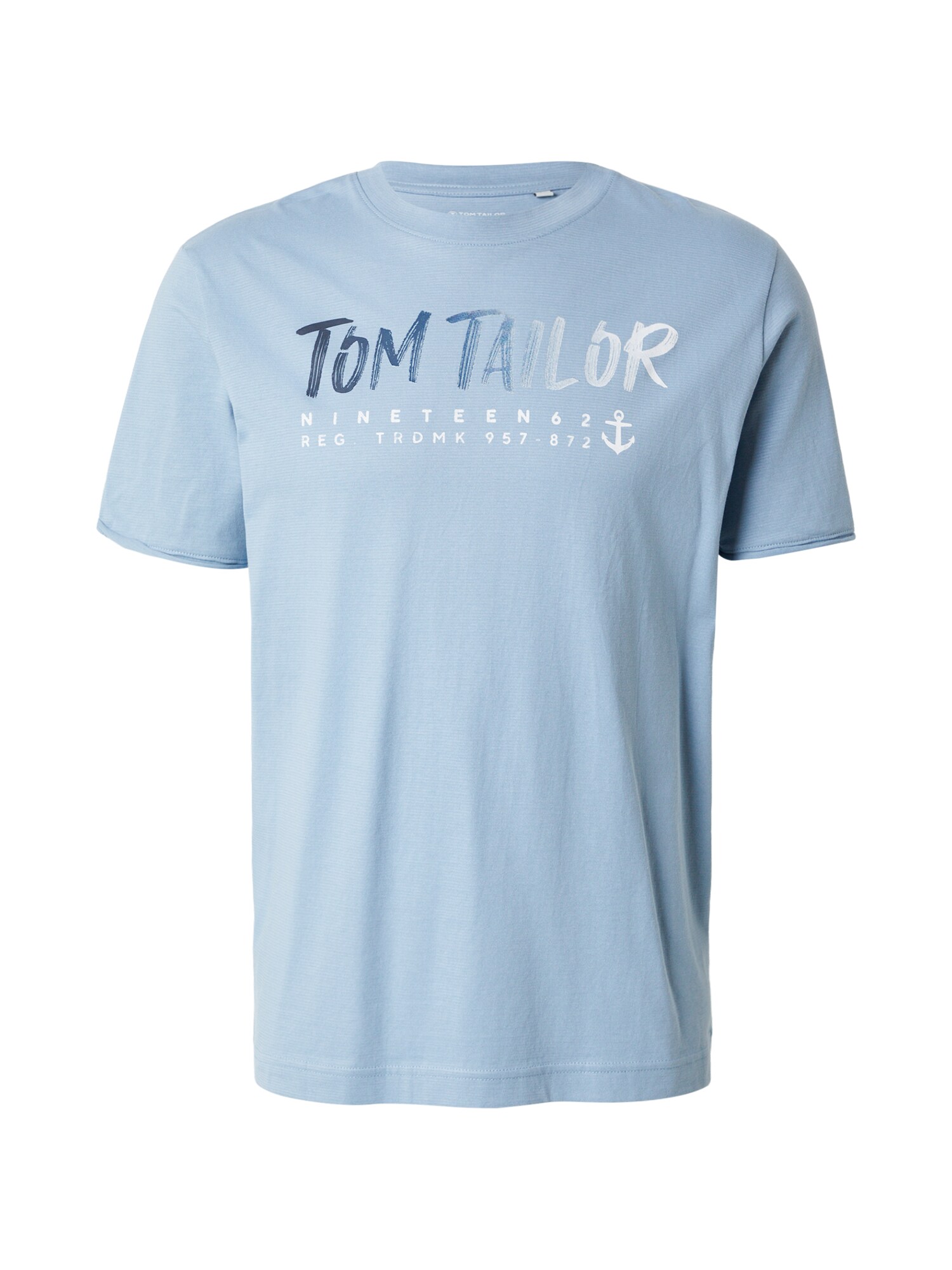 TOM TAILOR Majica  pastelno plava / svijetloplava / tamno plava / bijela