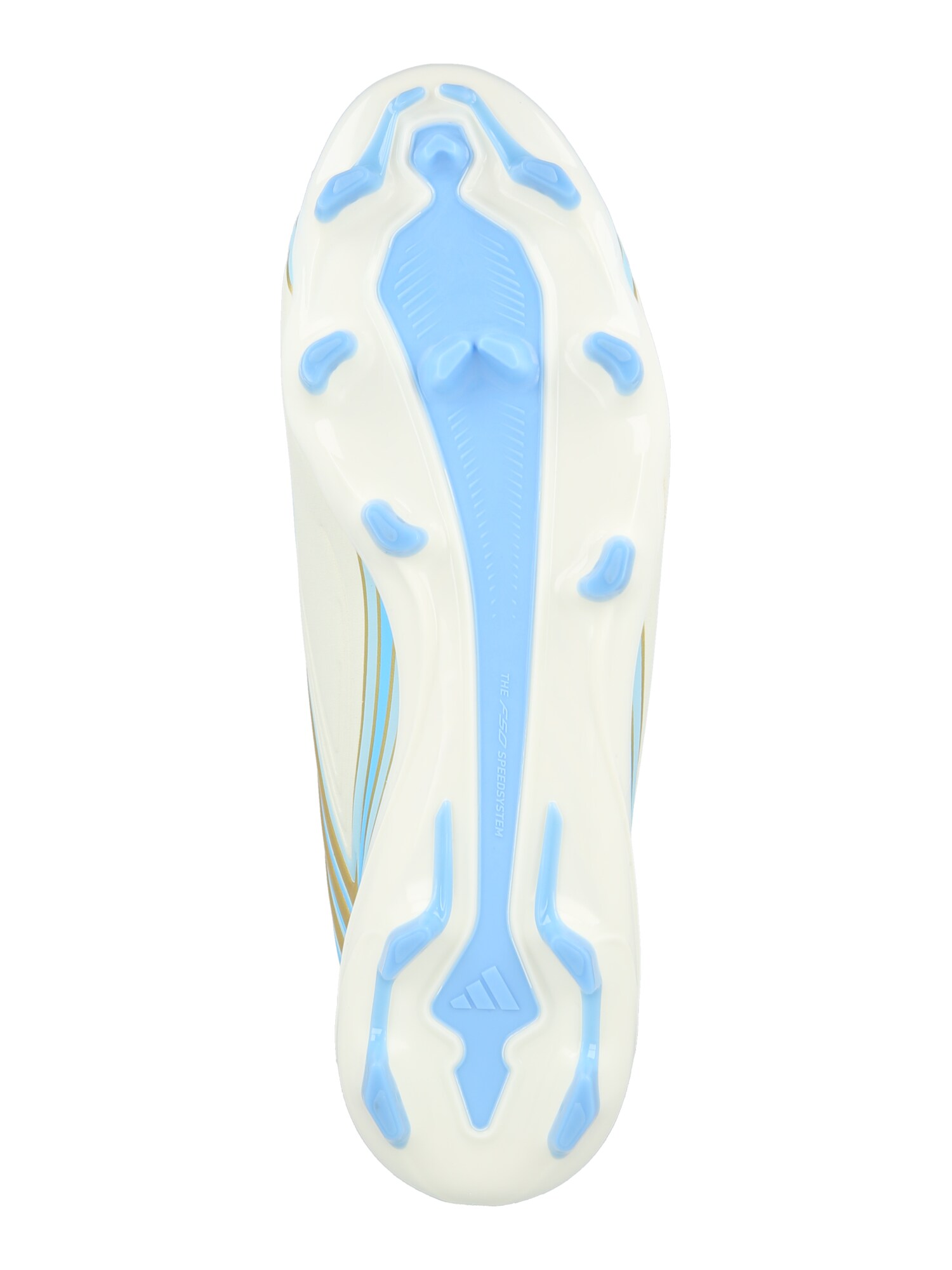 ADIDAS PERFORMANCE Zapatillas de fútbol 'F50 Messi League' marfil / azul claro / oro – imagen 3